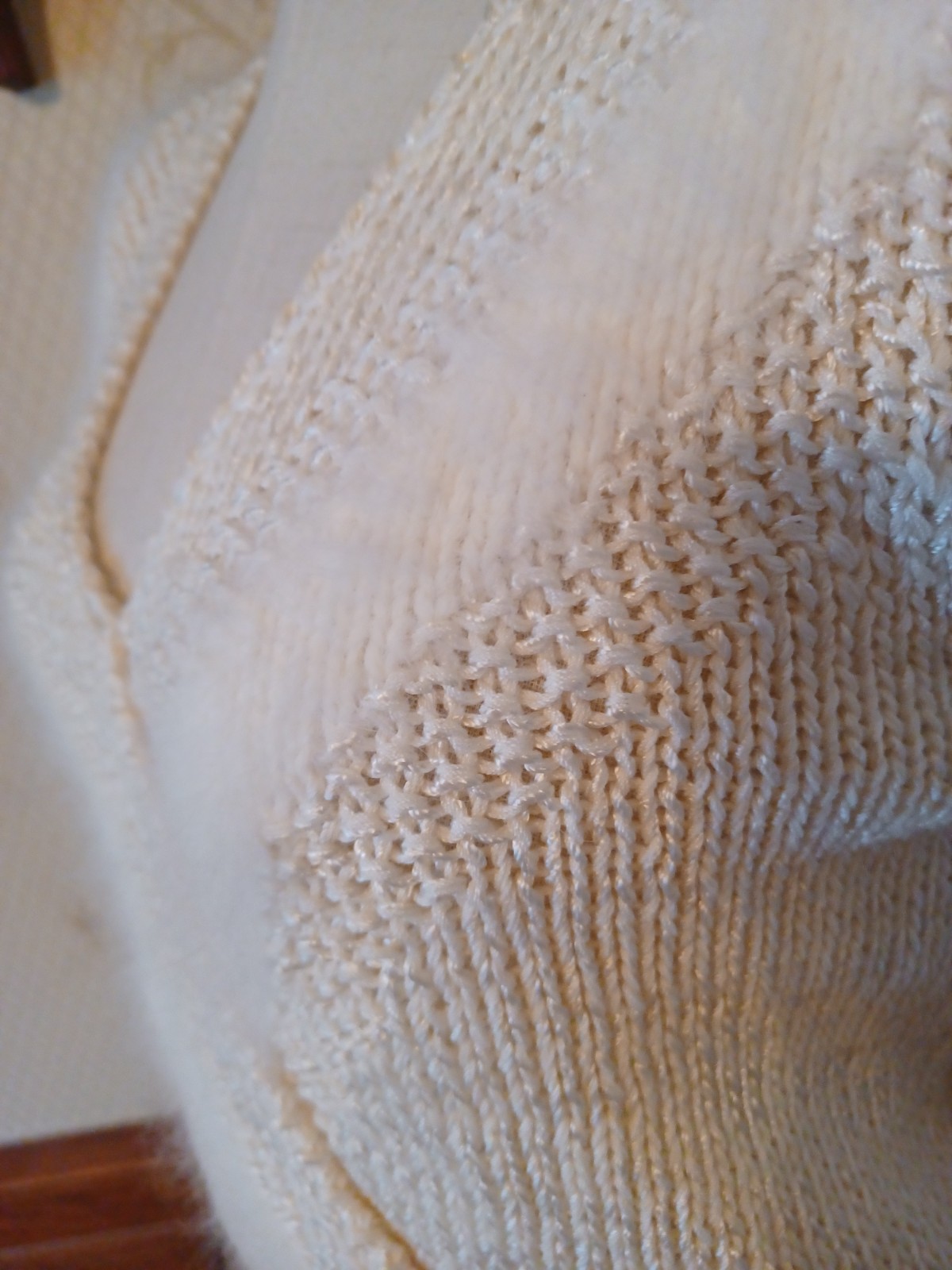 Vintage 1980s Hand-knit Ivory Angora Soft-Girl Sweater by Nannell