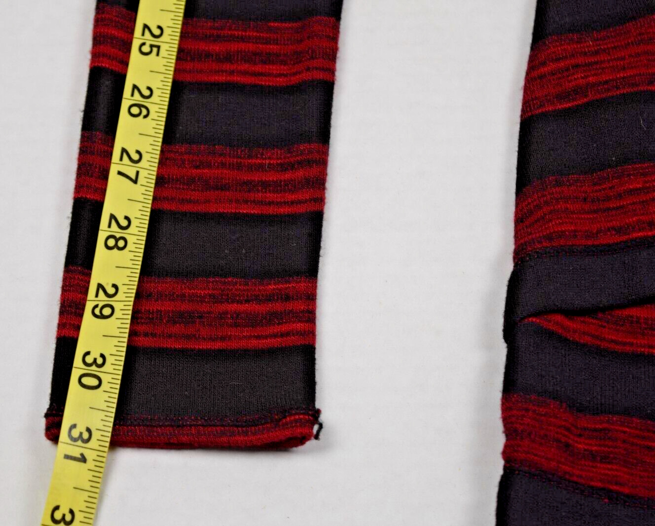 Vintage Mini Dress MSSP Size XS 90s Black Red Striped Bandage Style Soft Stretch
