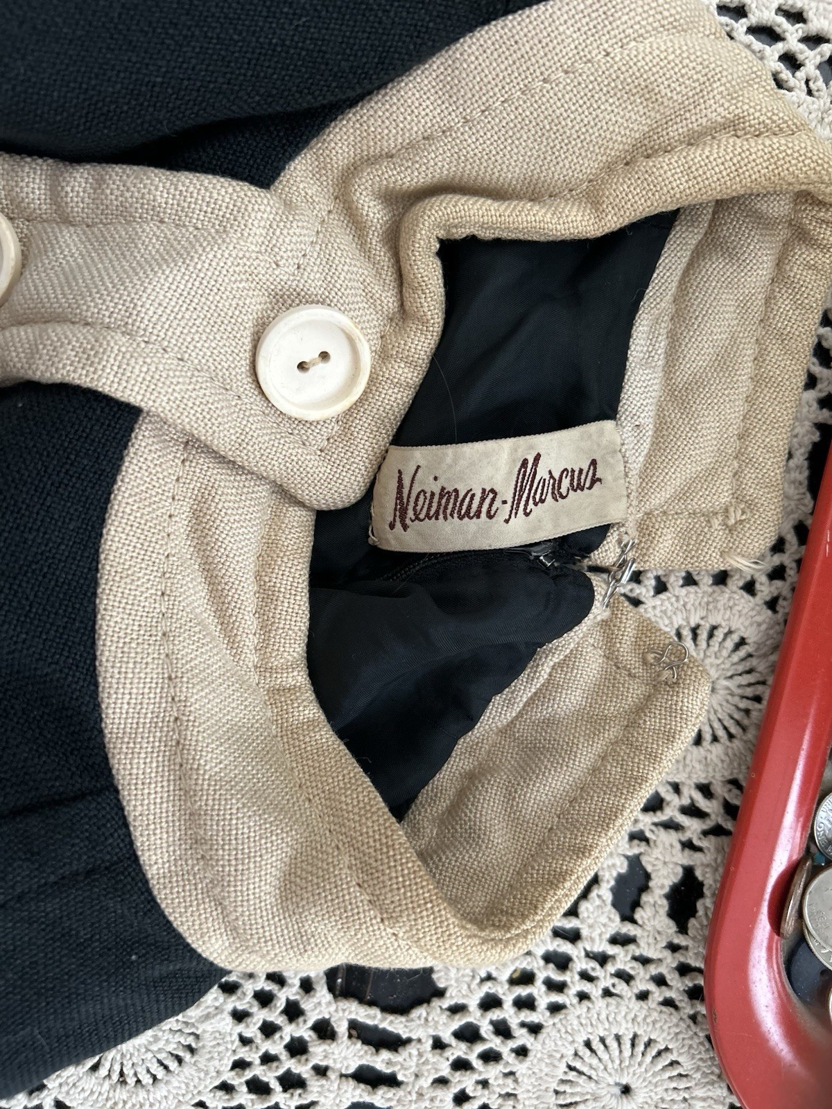 1960 Vintage Neiman And Marcus Mod Style Mini Dress In Black