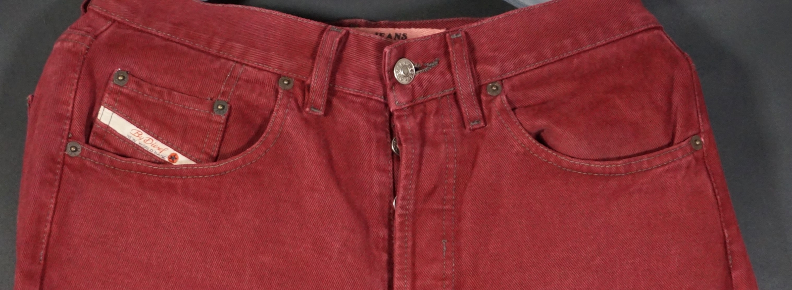 Diesel Basic Womens Jeans Pants Maroon Size 30 Dayligt Verson 100% Cotton