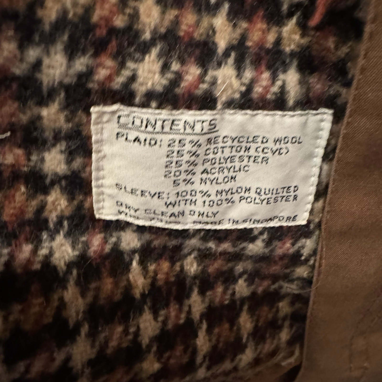 Vtg Trench Coat Maxi Tan Pockets Removable Hood/Lining (Wool Blend) GDT TOO