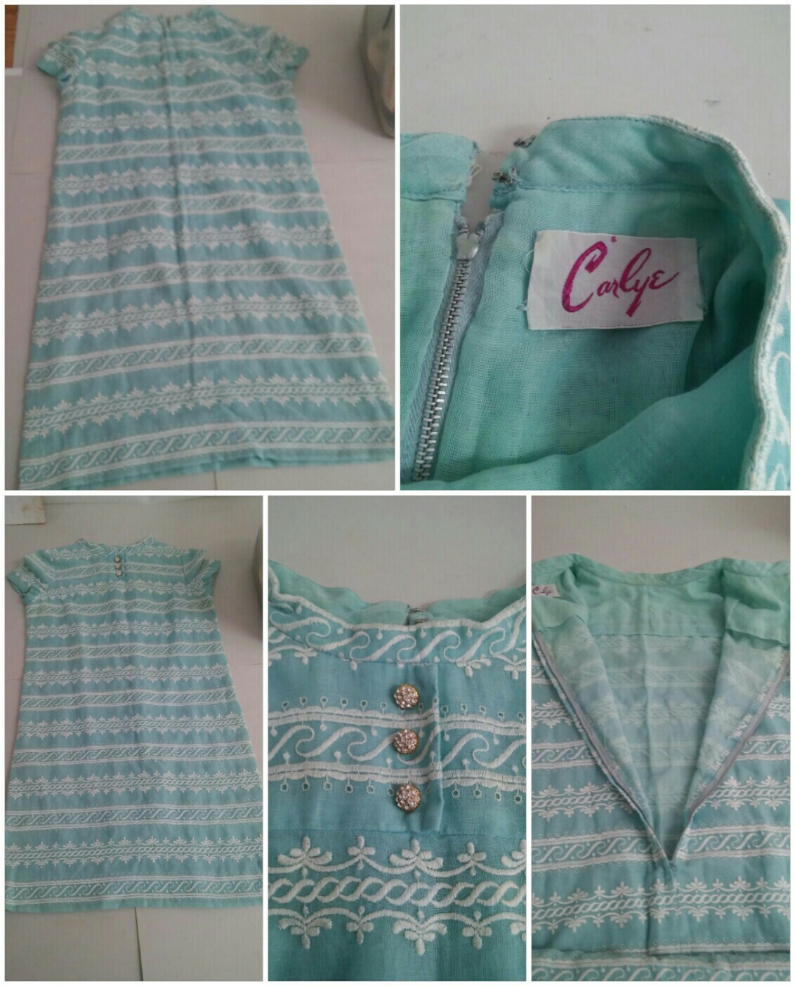 Vintage Carlye Dress Short Sleeve 1960’s 50’s? Funky Cute Short