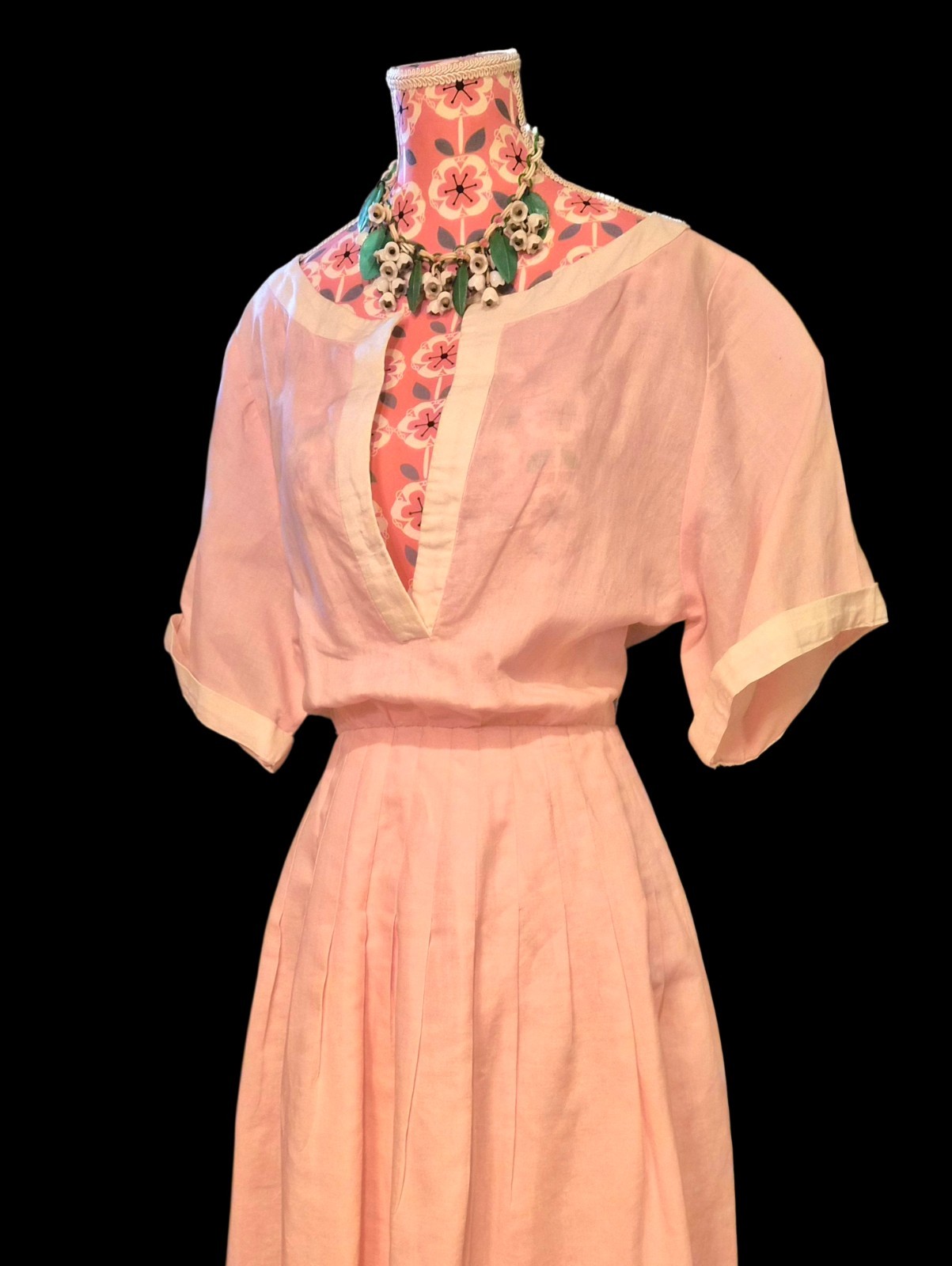 PETAL PINK Vintage 1960s MOLLIE PARNIS for SAK’S 5th AVE Casual Or PARTY Dress S