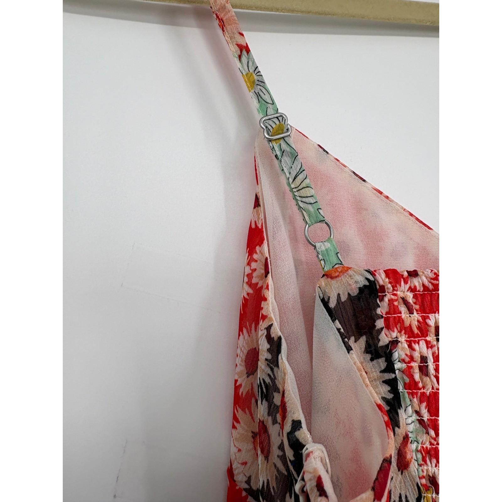 Sanctuary Every Day Ditsy Floral Button Front MIDI Slip Dress Chiffon Multi Sz 6
