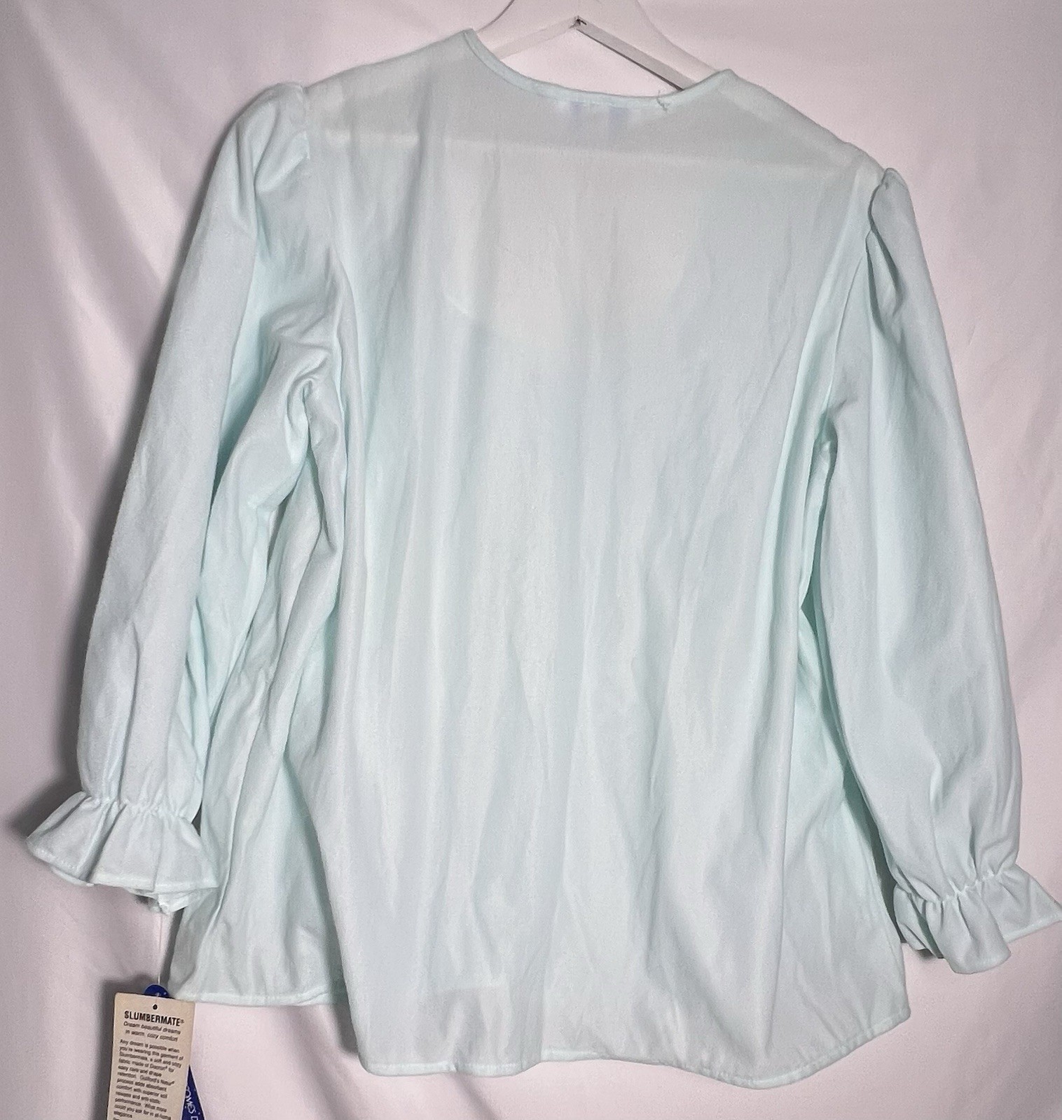 Vintage Stardust 2 Piece Pajama Set Med Aquamarine Nylon Romantic