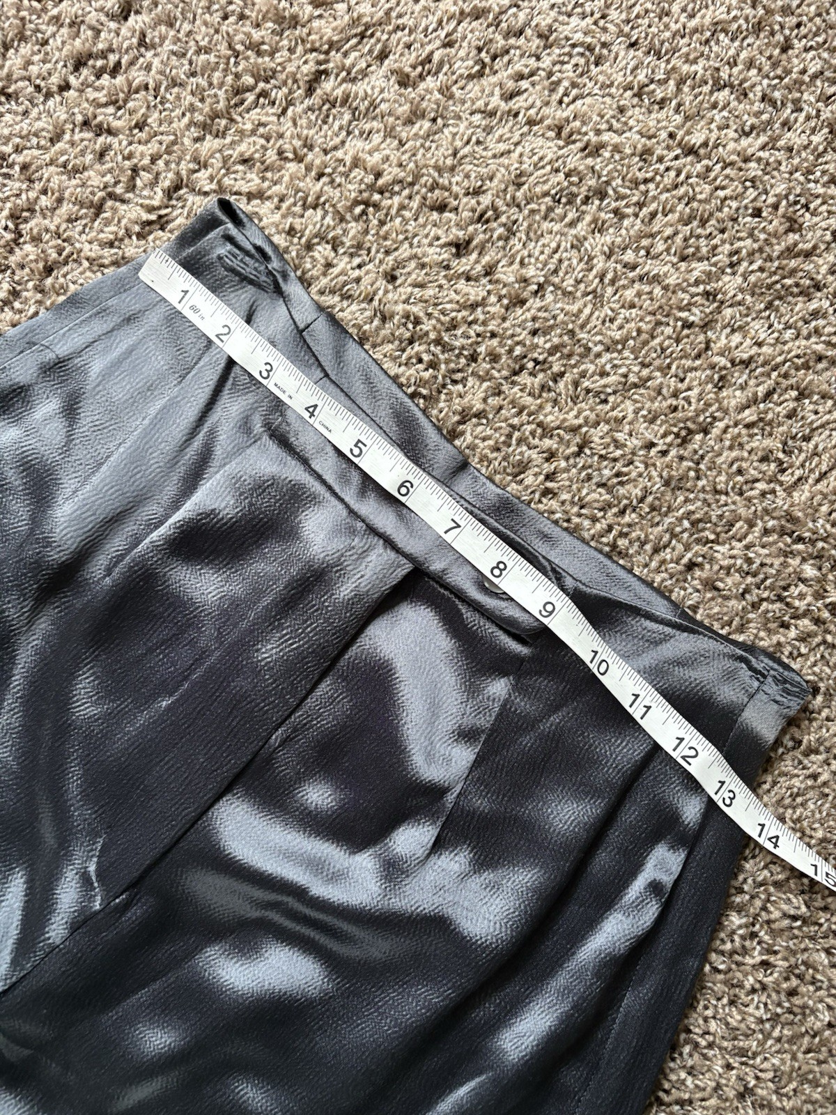 Vintage Mary McFadden Suit Silver Tuxedo Pantsuit Blazer Pants Size 8 “House 91”