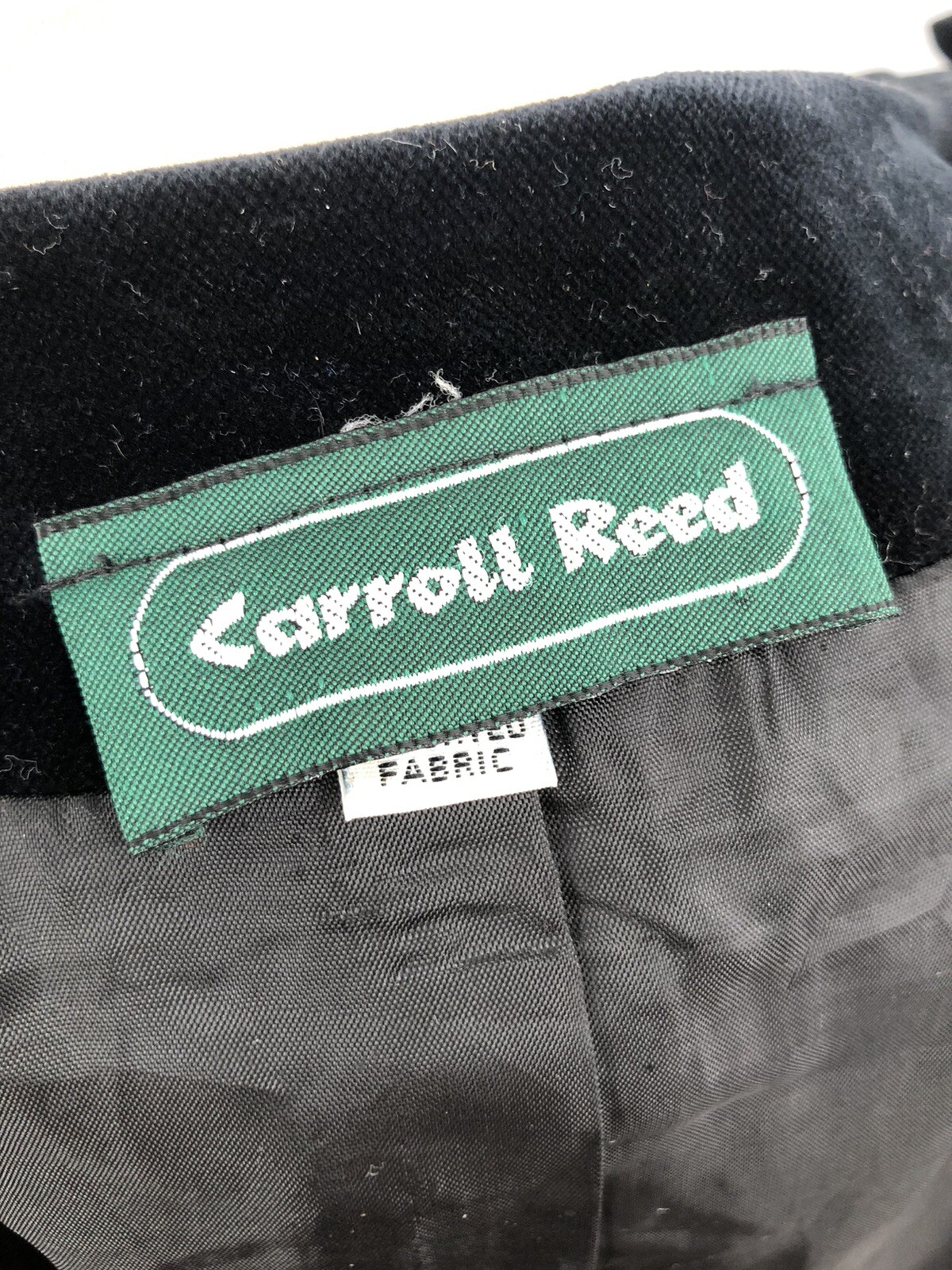 Vintage Carroll Reed Women’s Black Cotton Velvet Blazer Jacket Size Medium