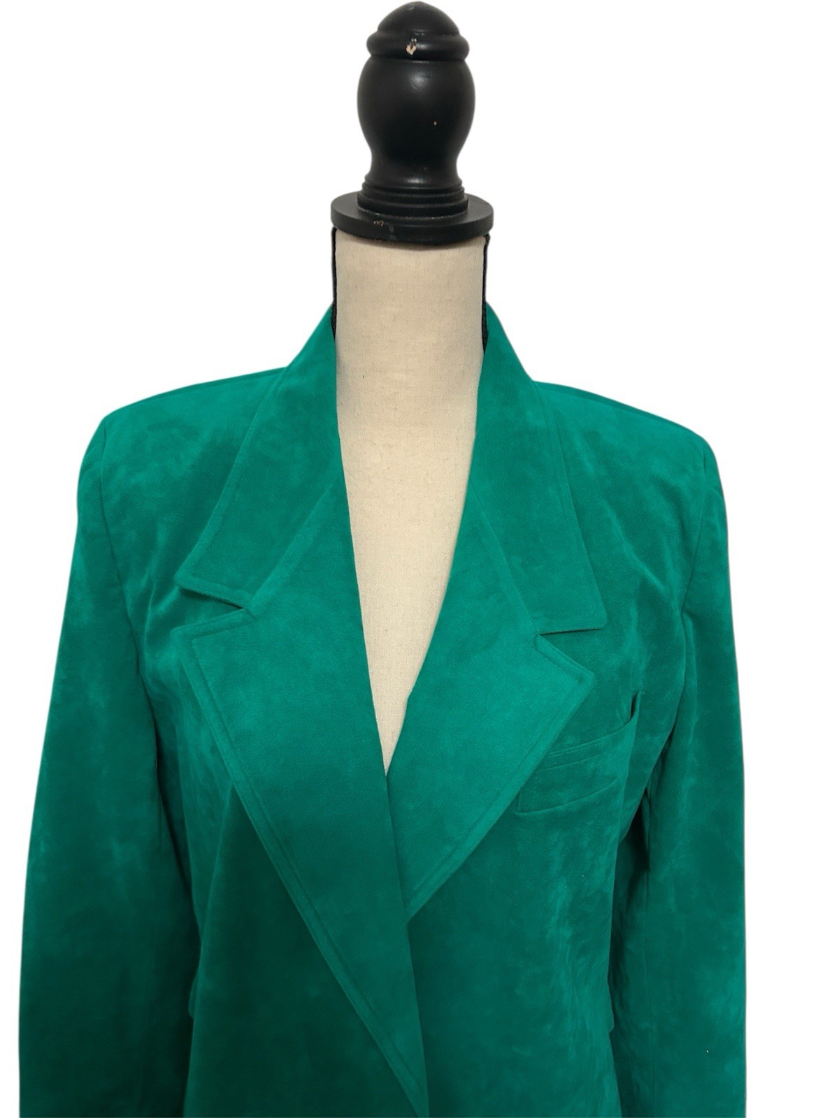 VTG 80s Ultrasuede Green Trench Coat Sz 10 Union Made Court Romi Belt USA EUC