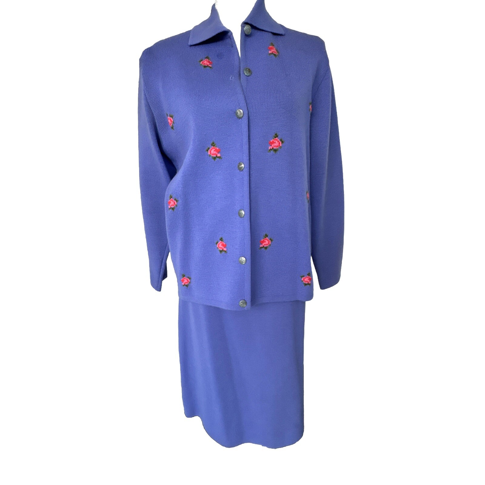 VTG Late 1950s early 1960s Wil-Co IMPORTS Wool 2 piece Dress S Victoria Klingor