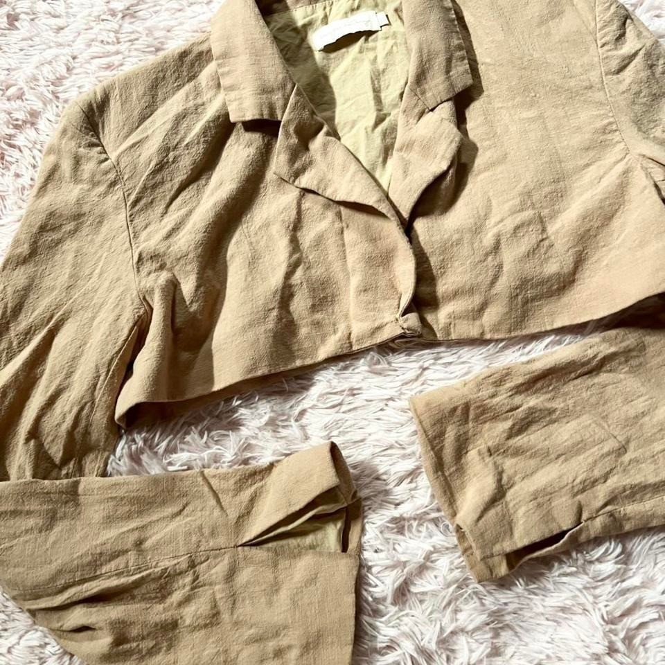 Cropped Minimalist Clean Aestetic Boho Textured Hipster Granola Indie Blazer