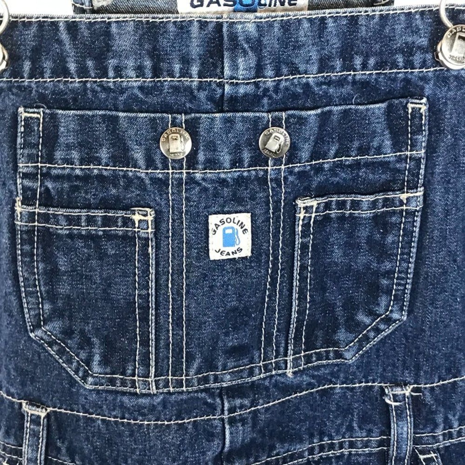 Womens Size Medium Gasoline Brand Vintage 90s 1990s Retro Denim Overalls