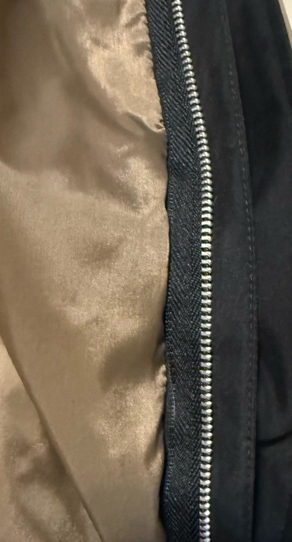 Vintage Women’s Khaki Trench Coat Button Up Vented Zip Pockets Hooded NO Liner