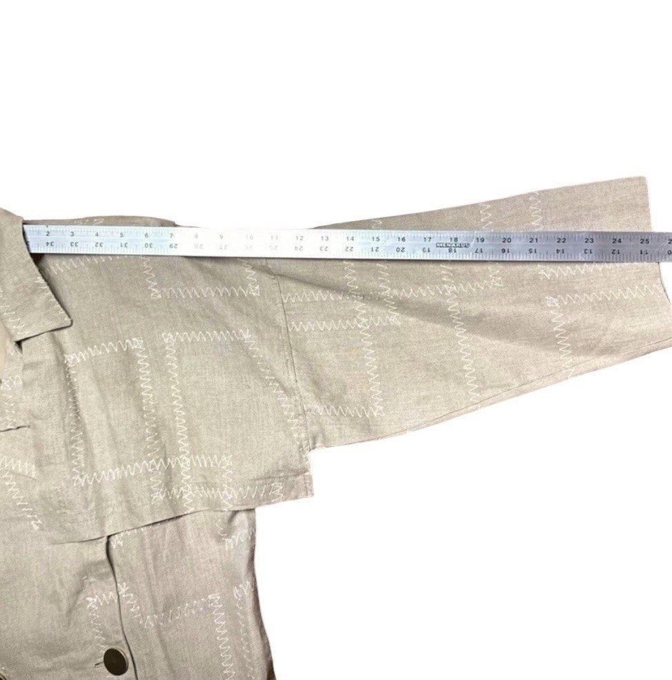 Patrick Kelly Paris Authentic 80s Double Breasted 100% Linen Trench Jacket Sz 38