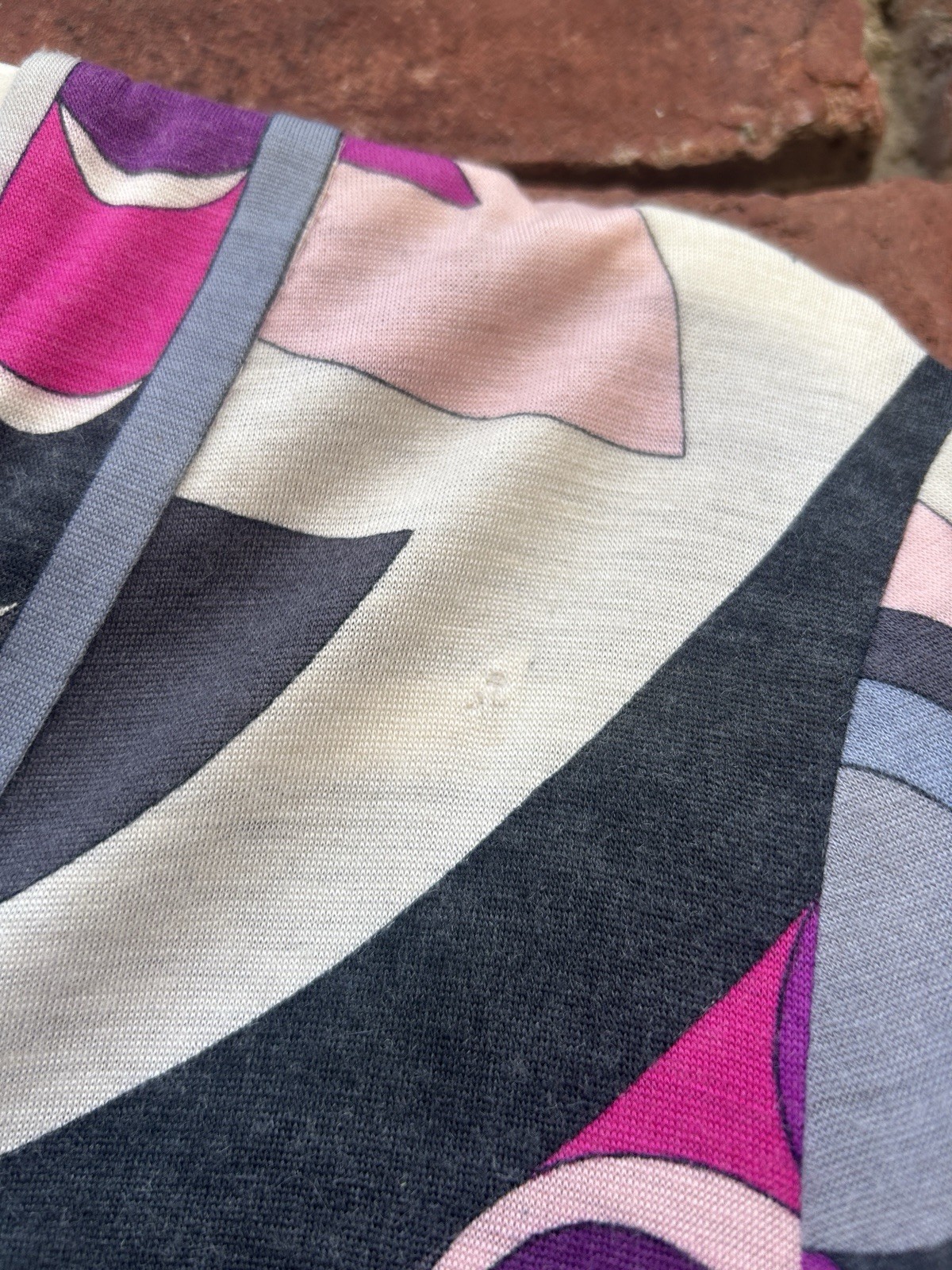 Vintage 1960s Emilio Pucci For Saks Fifth Avenue Long Sleeve Dress Cashmere Silk