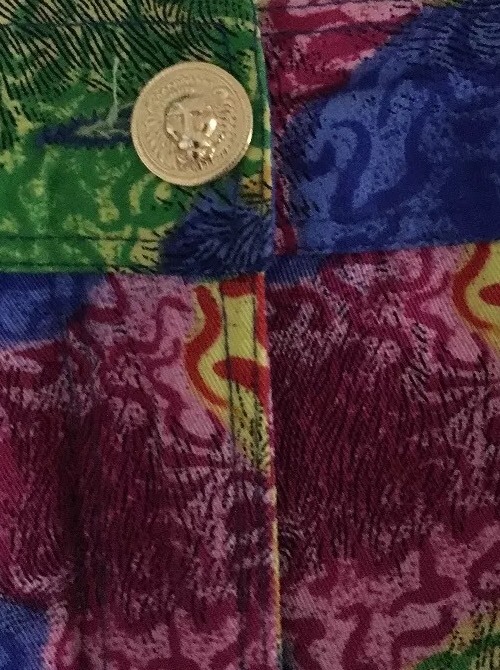 Vintage Versus Versace Print Womens Jeans Gold Chain And Medallion LNC Sz 28/42