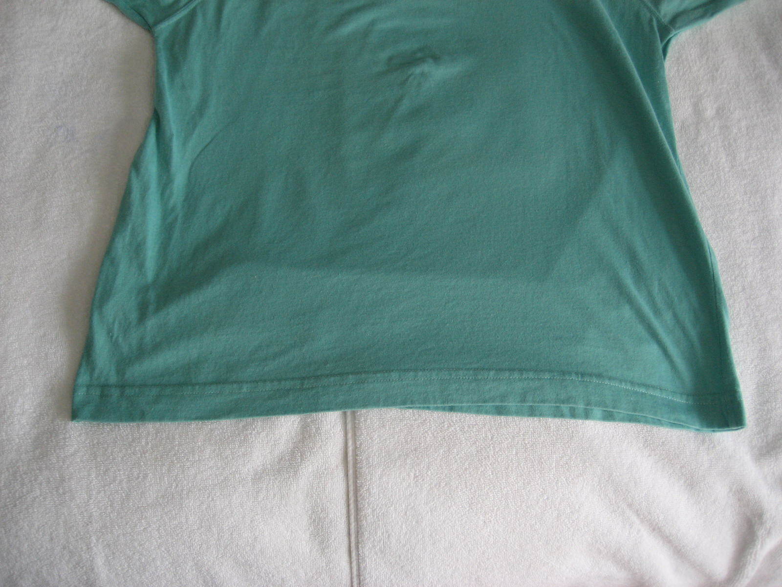 Late 1980s Vintage Laura Ashley Seafoam Green Aqua Cotton Knit Shirt Top Sz S/M