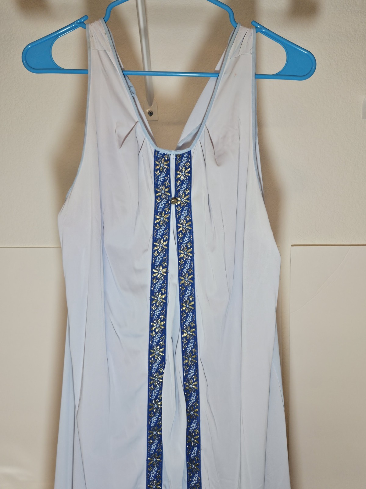Vintage Nylon Peignoir Set Nightgown & Robe Lorraine L Blue 2 Tone rare style