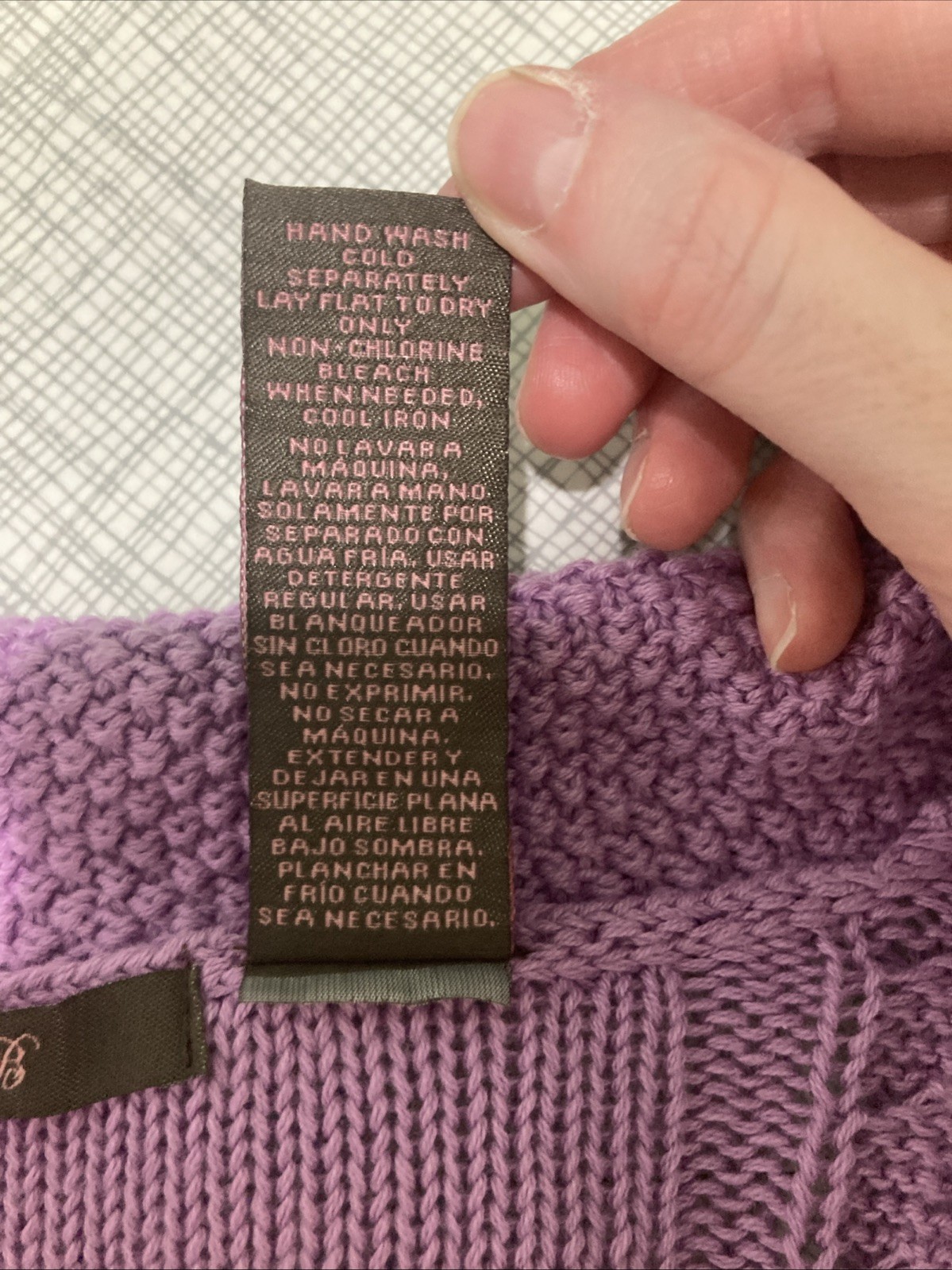 Vtg Y2K Heather B Purple Knit Cardigan Top S Cotton 3/4 Sleeve Collared Coquette