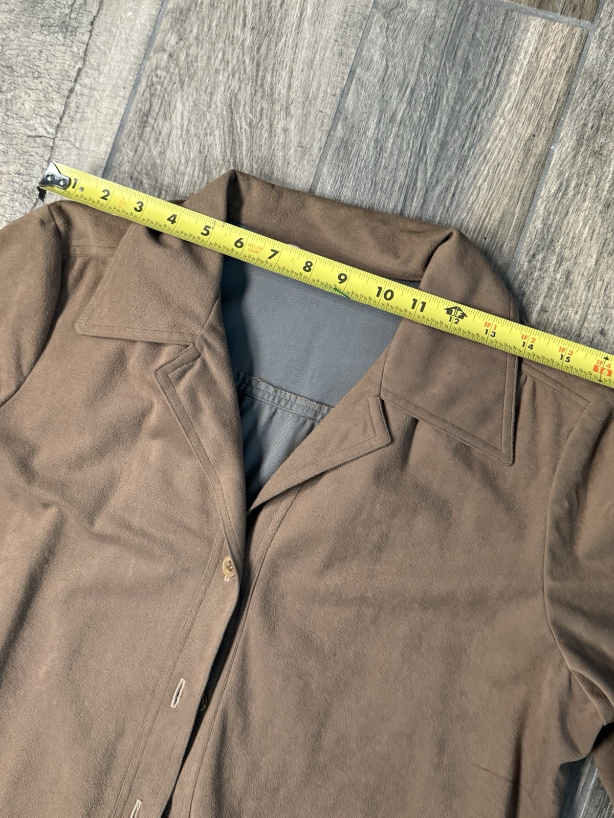 Vintage 70’s Wilroy Traveller by Brownstone Studio Brown Button Up Dress Coat L