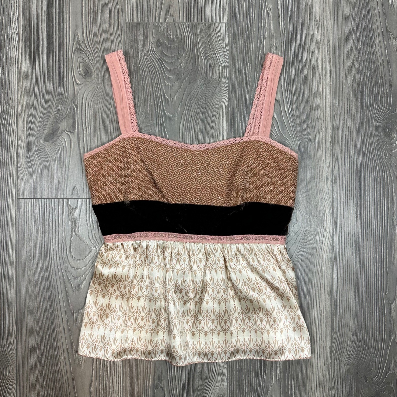 Vintage 2005 Y2K The Limited Silk & Wool Pink Peplum Top SIZE XS Preppy Coquette