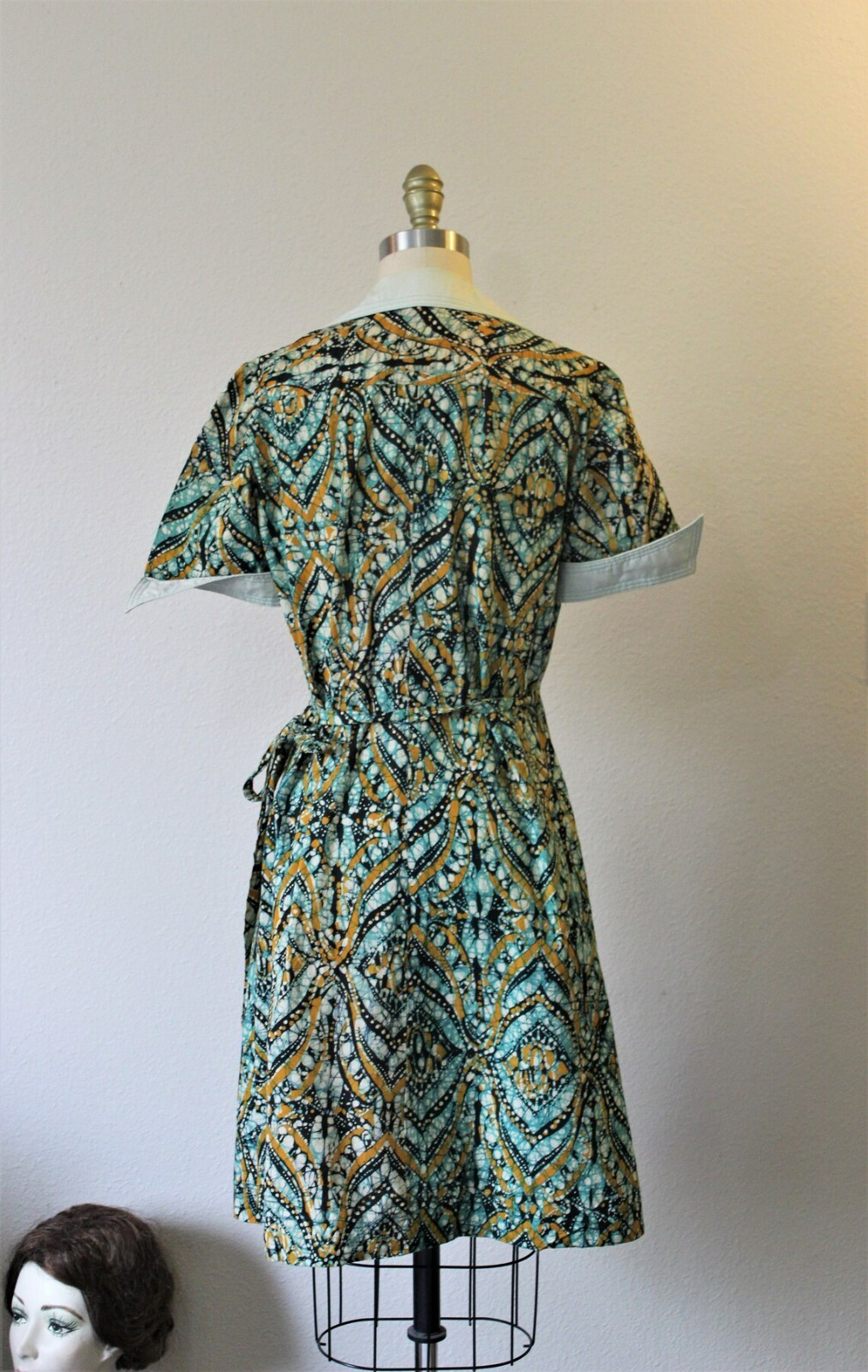 VTG 40s 50s NOS Mother and daughter Matching Set Wrap Around Cotton Day Dresses