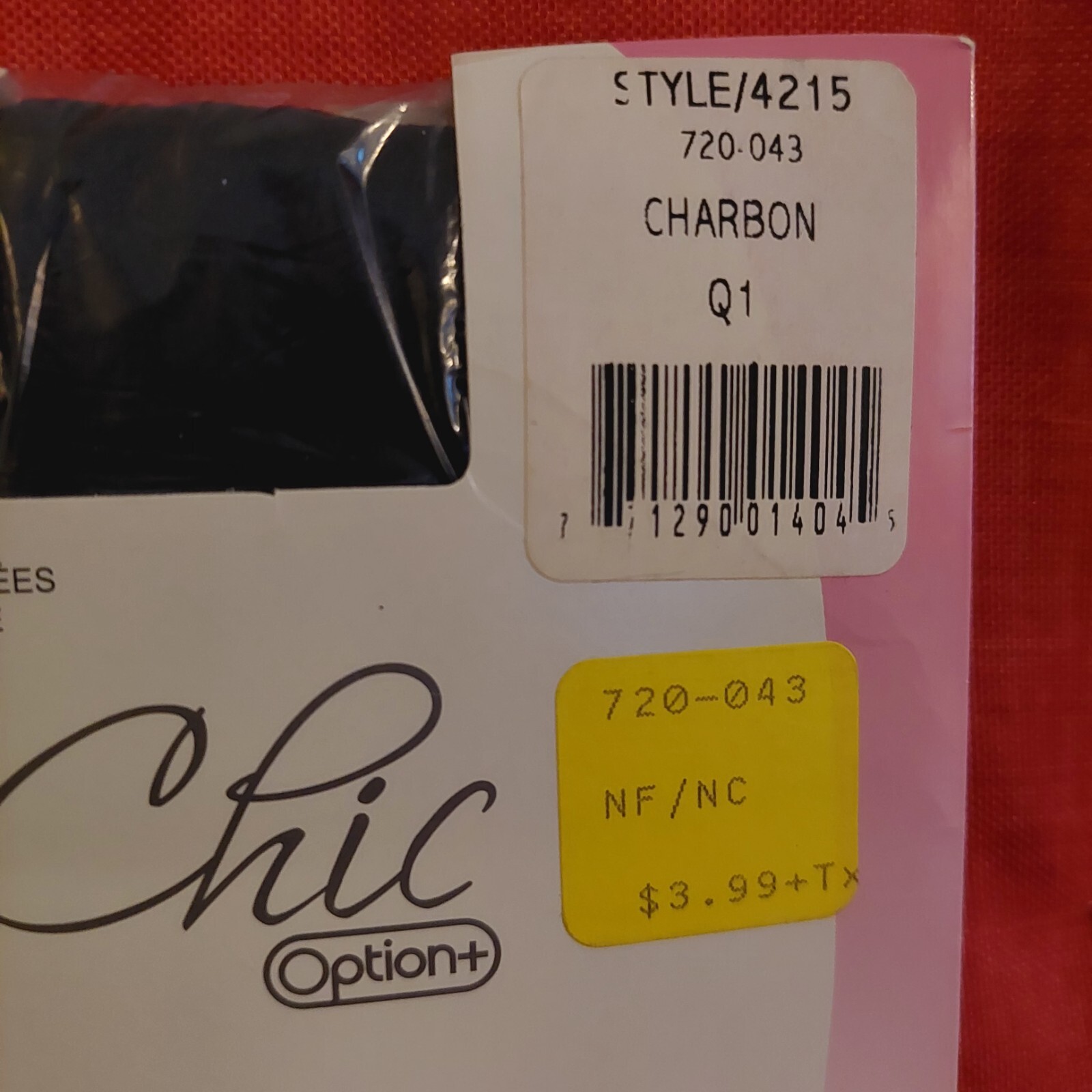 Vintage Pantyhose Option+ Color Charcoal Queen Size 1 BQUE2