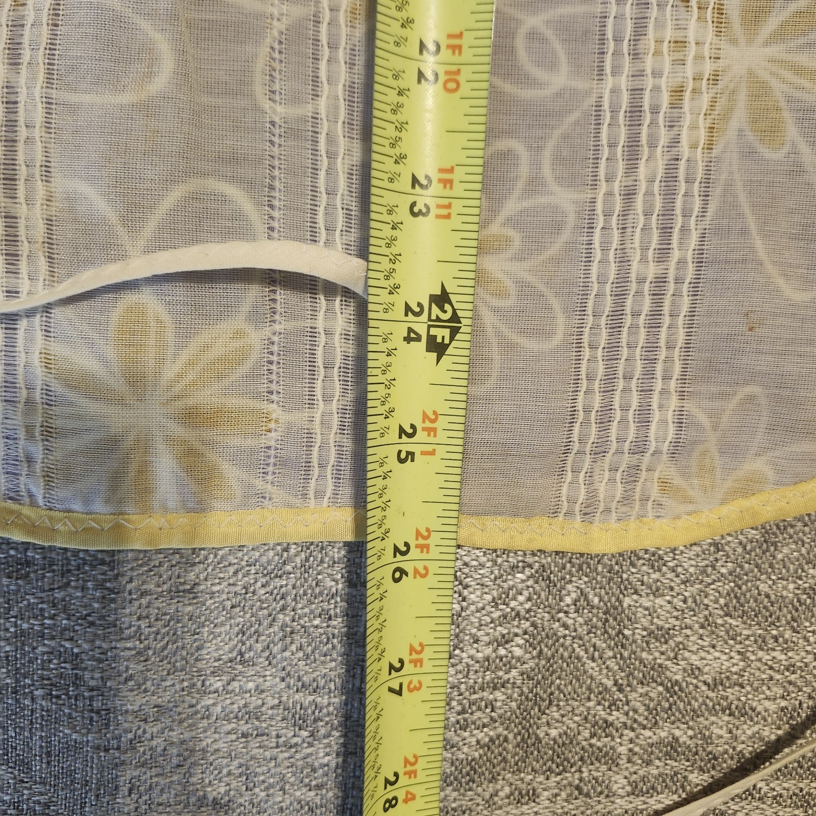 Vintage Sheer Cobbler Apron Smock w/ Pockets & Ties Lavender Yellow Floral Lace