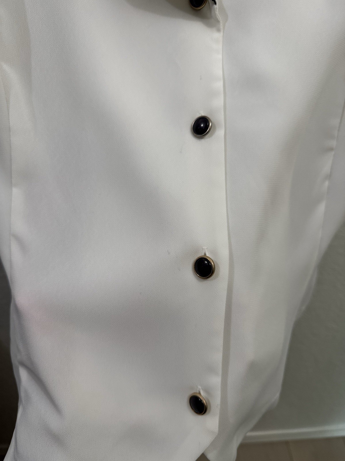 Vintage Alexandria Blouse Women’s 14 Ivory Sailor Collar Nautical Y2K NWT