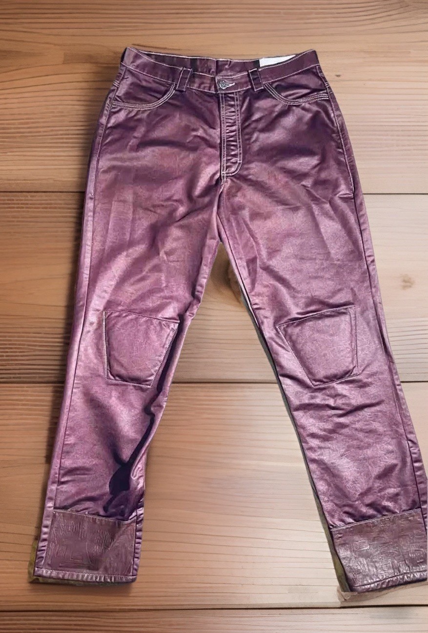 Rickey Dillian USA Vtg 90’s Streetwear Burgundy Pants Knee Pads Women’s 32×32