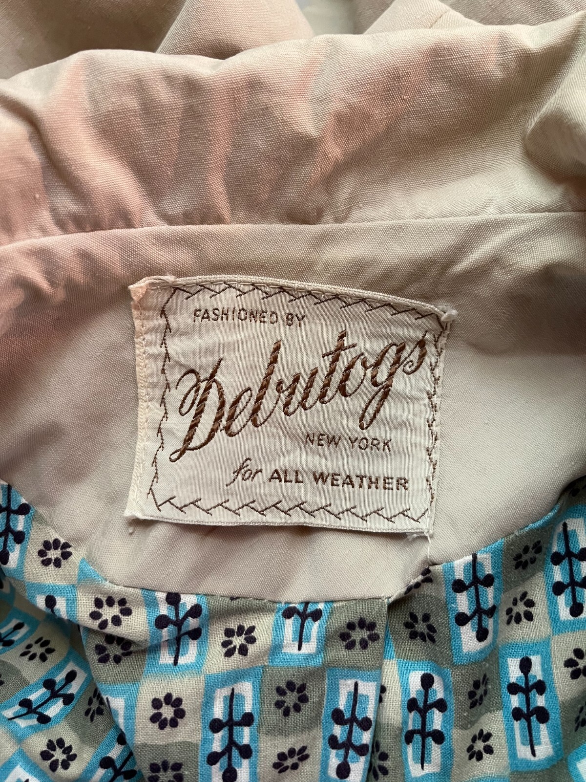 Vintage Debutogs Beige Full Zip Jacket Drawstring Waist