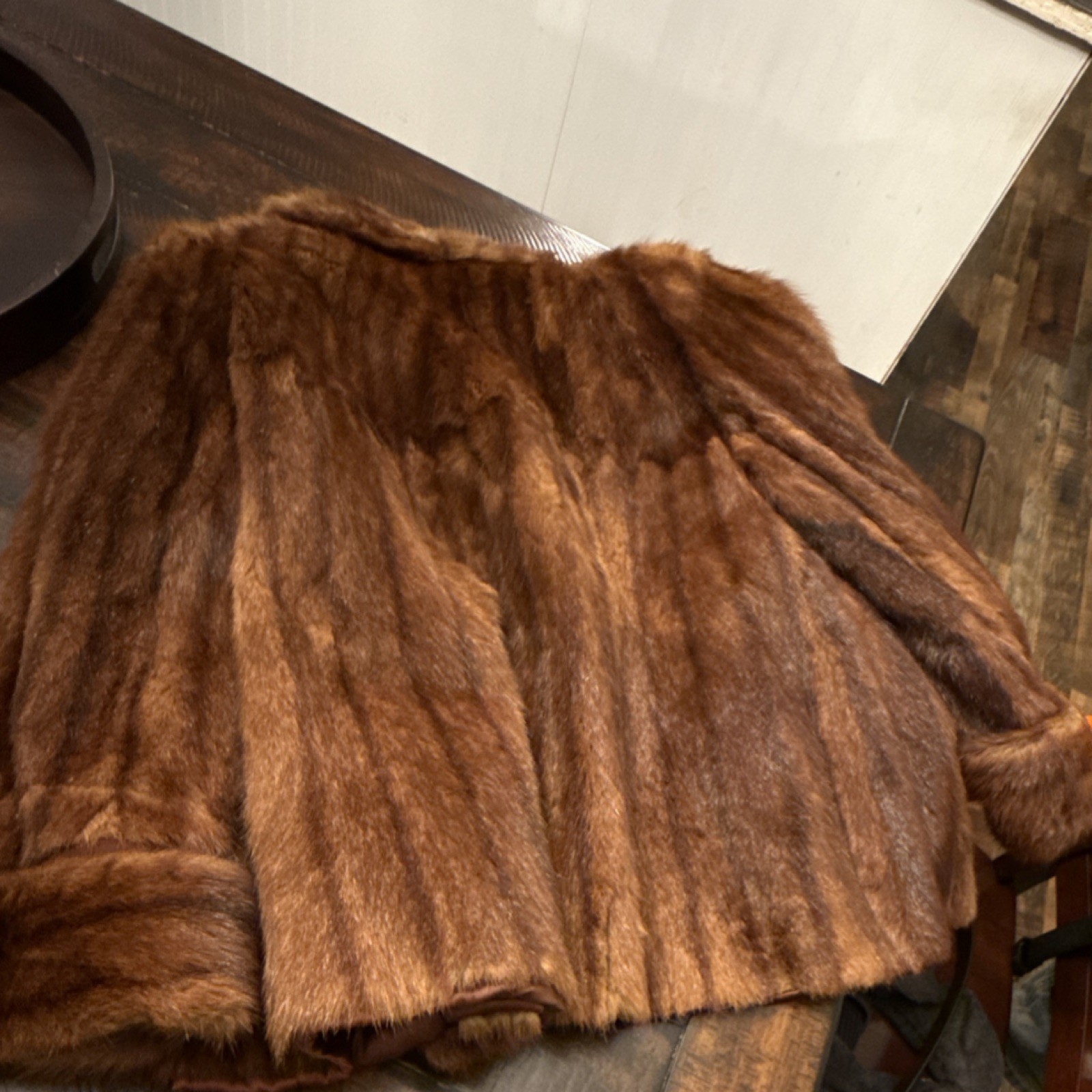 Stein’s Memphis Exclusive Furriers Vintage Brown Fur Coat Regular Size