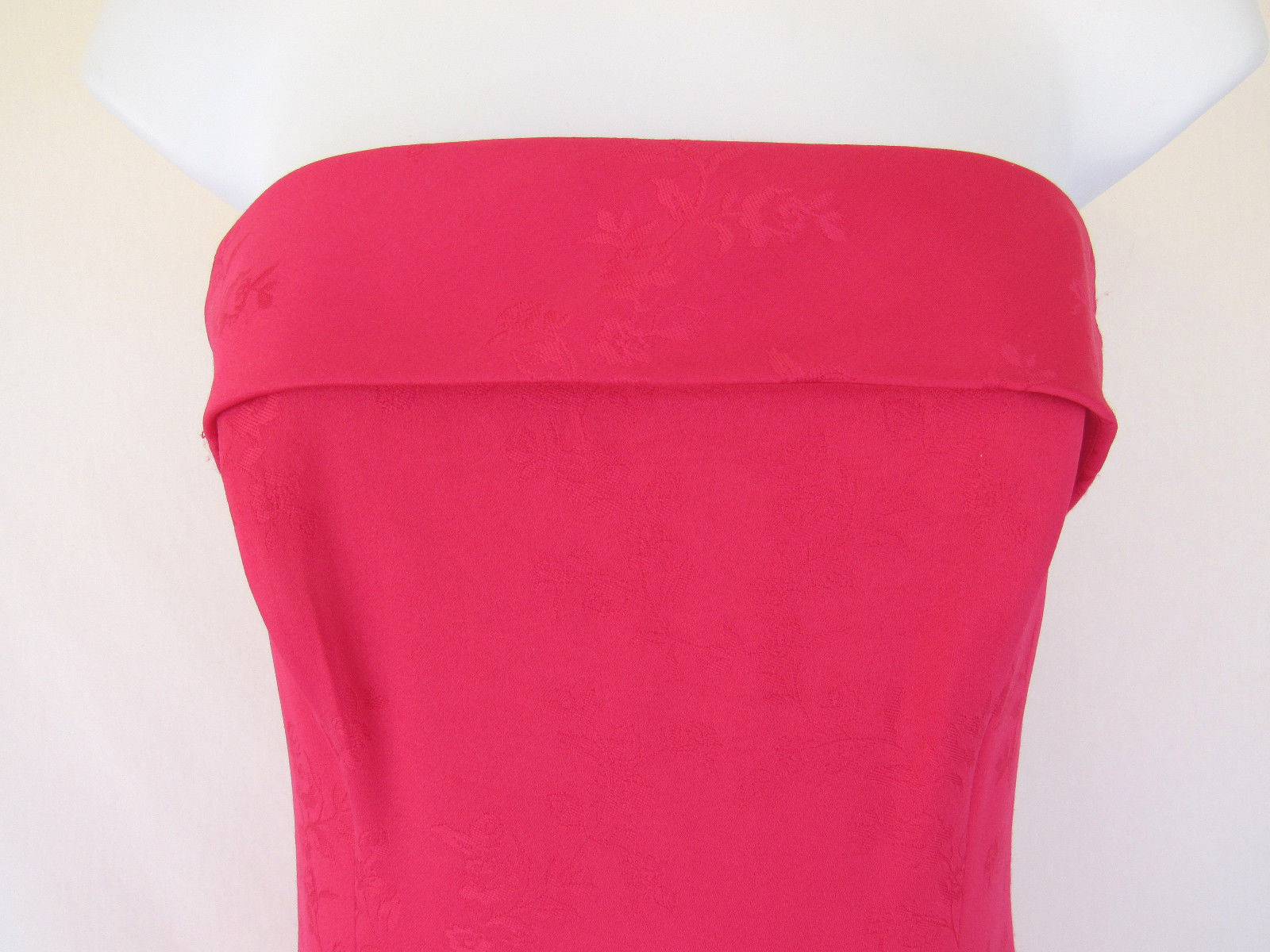 VINTAGE 1980s 90s ROBERTA COCKTAIL PROM DRESS MAGENTA PINK SHAWL FLOWERS
