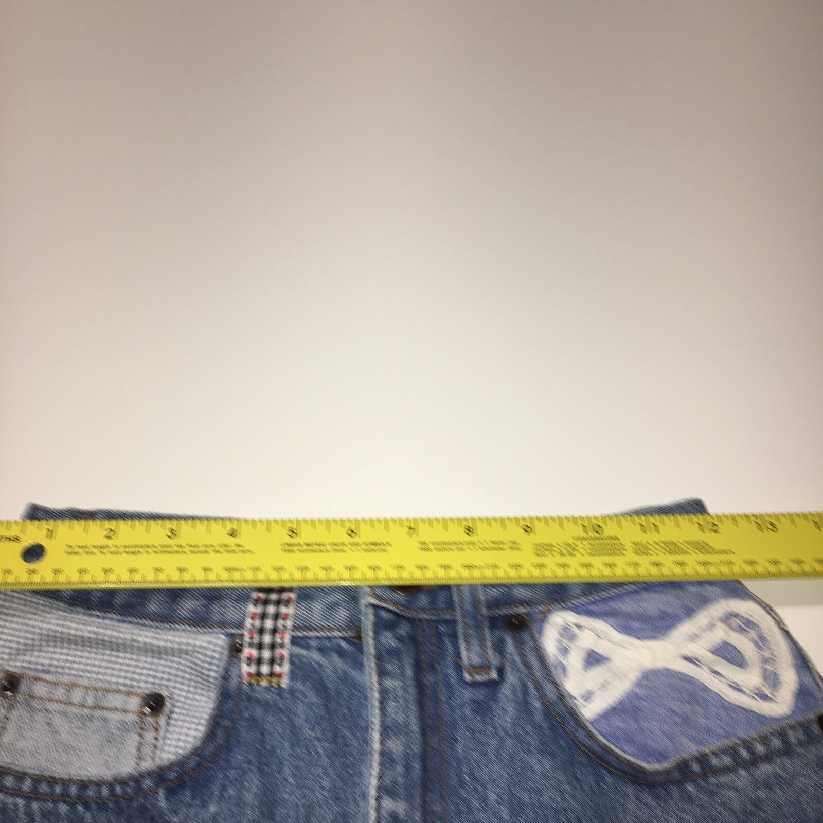 Vtg L.E.I Riding Wear Made in USA Jeans Patchwork Size 3 24×31 High Waist Mom