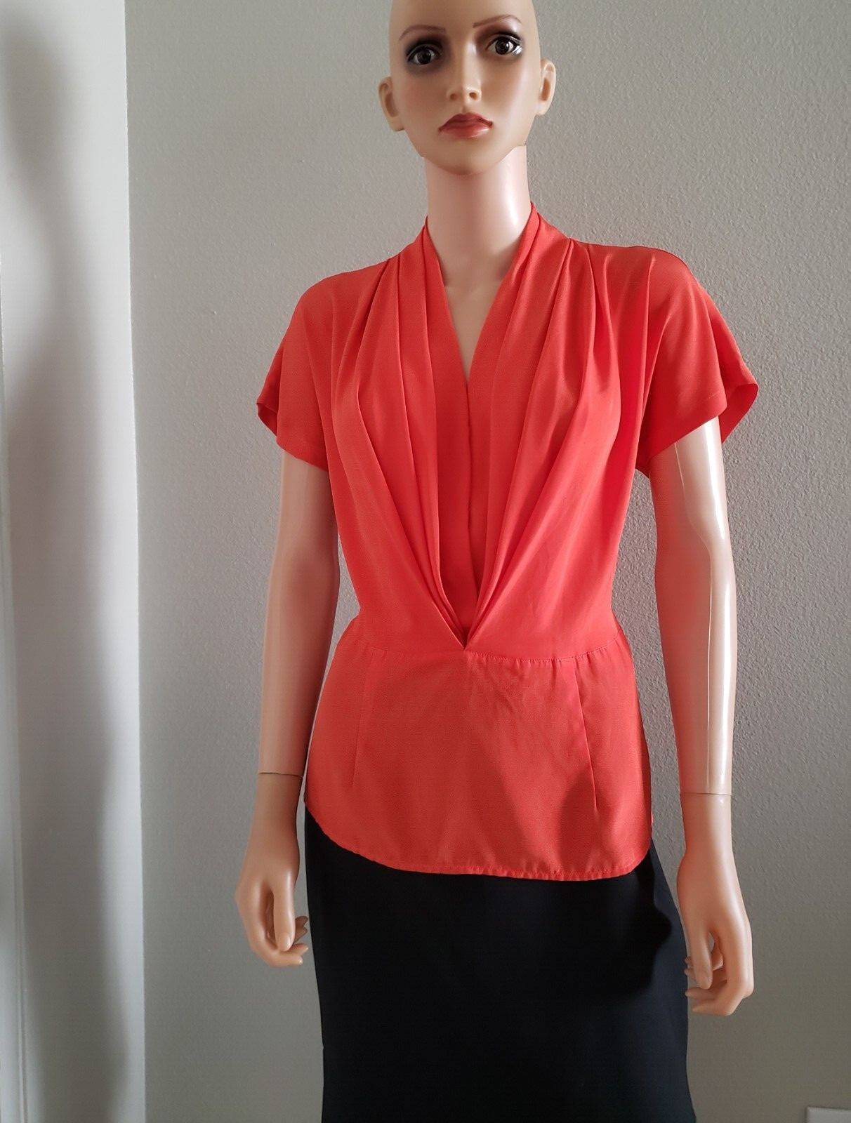 Vintage Sonya Ratay for SAN ANDRE Red Blouse Top sz 10 M