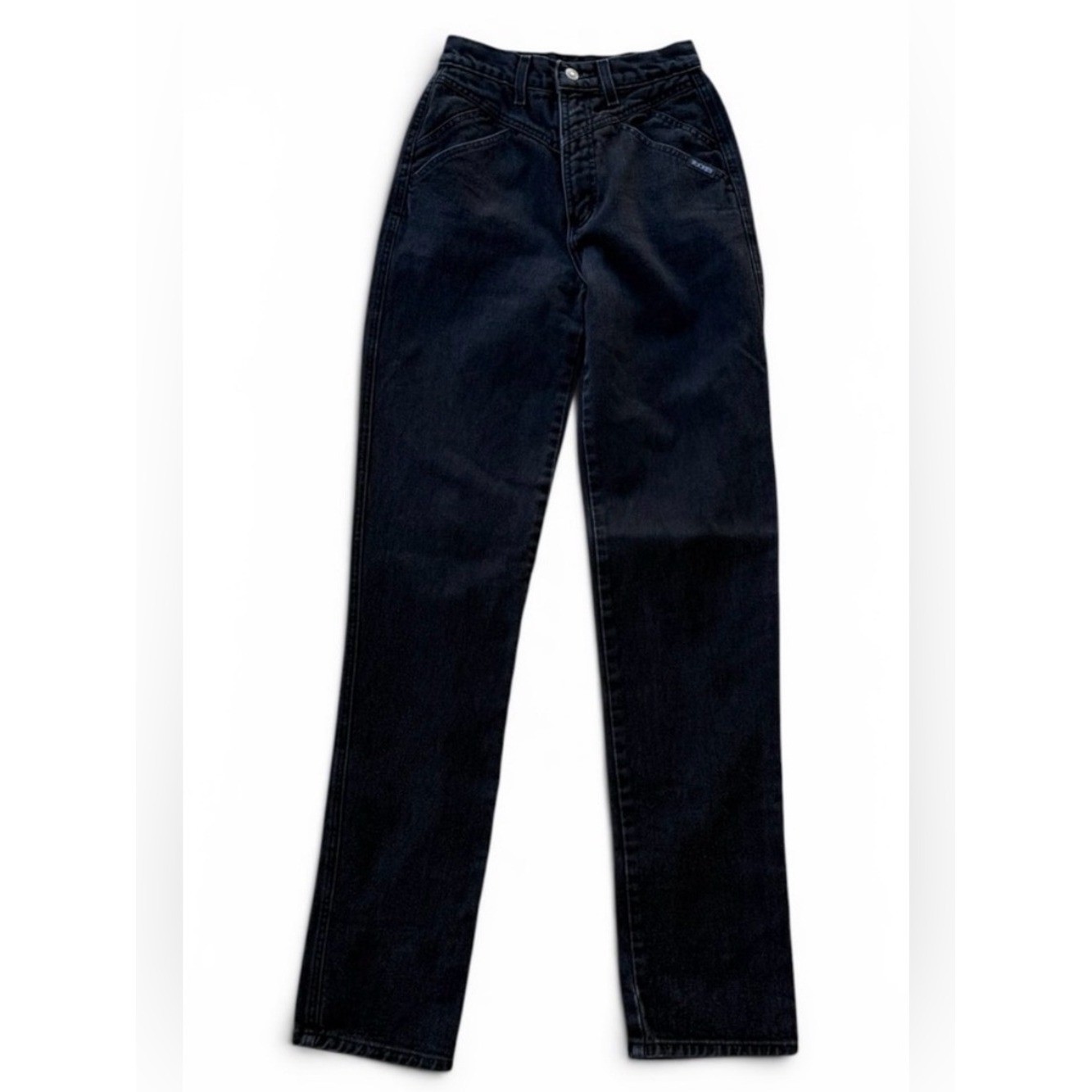 Vintage Rockies Bareback Black High Rise Western Mom Jeans Tag 26 Measures 24×35