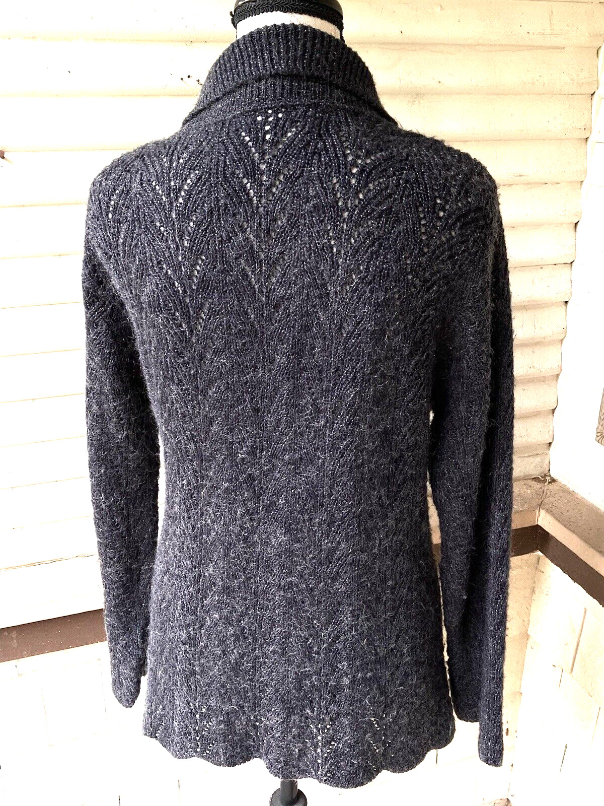 VINTAGE 1990s CROCHET OPENWORK ROMANTIC CARDIGAN SWEATER SARAH ARIZONA M