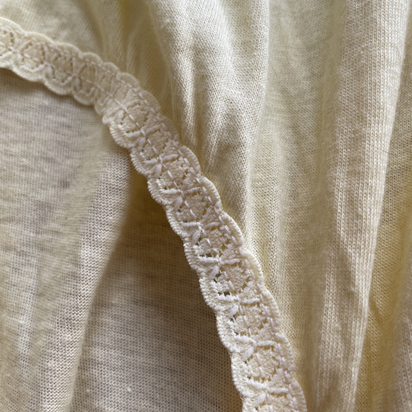 NOS NWT Vintage 70s 80s Messages Cotton Yellow Size 10 Granny Sissy Panties Lace