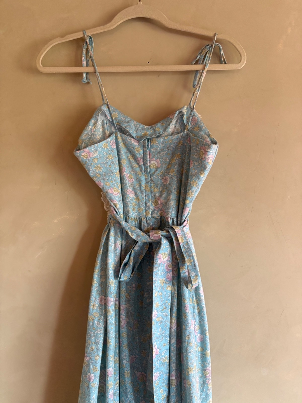 Vintage Handmade blue french country dress size S Cottagecore