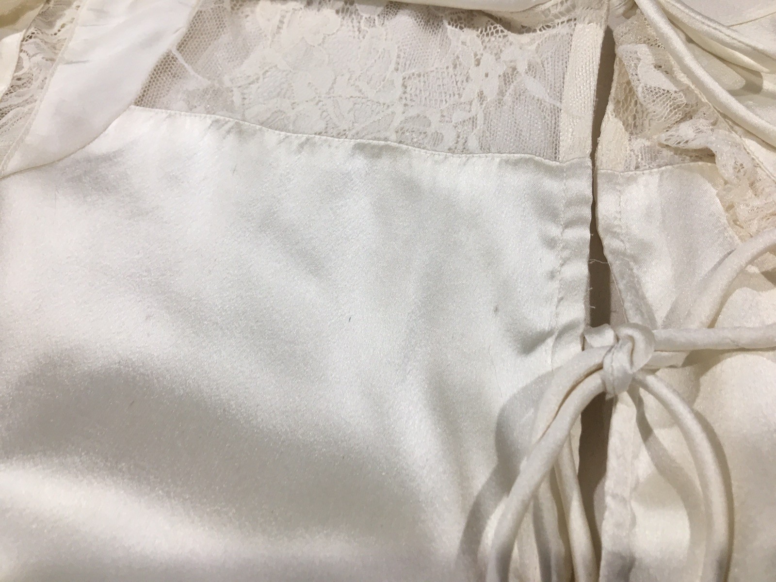 Vtg Reclaimed Vintage Satin Lace Crop Bolero Jacket S M