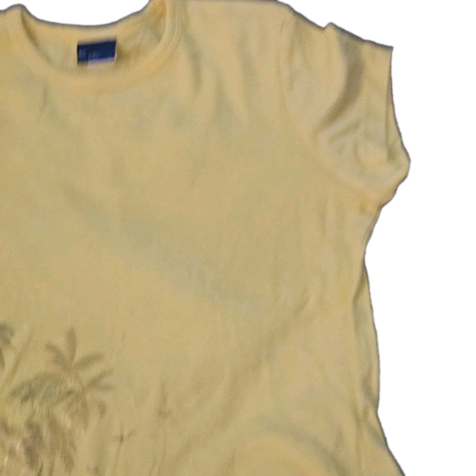 Billabong Yellow Palm Tree Graphic T Shirt 90s Women’s Small Y2K Surf Skater Vtg