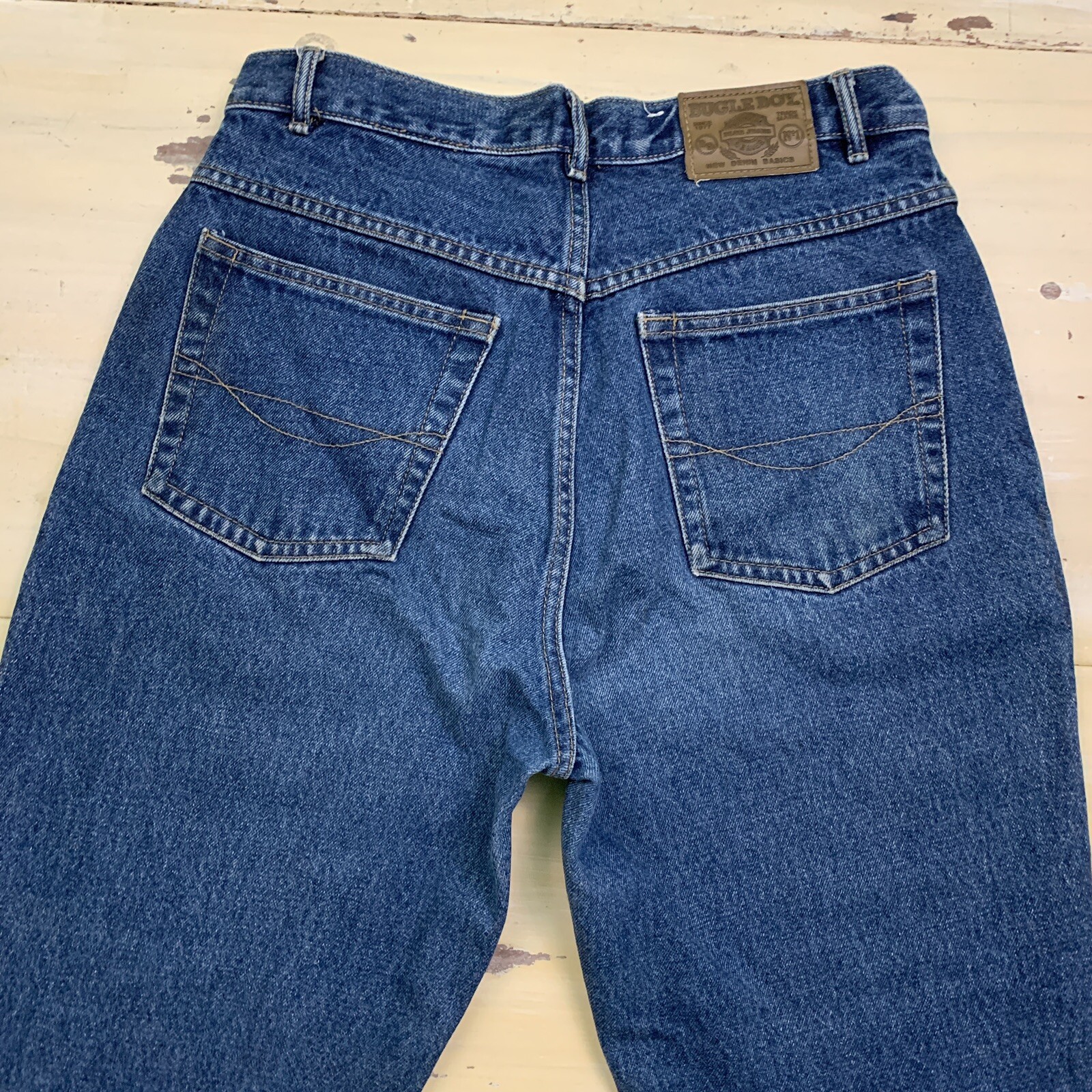 BUGLE BOY: Vtg 80s-90s High Waist Tapered Mom Faded Blue Jeans, Womens 10 x 30 L