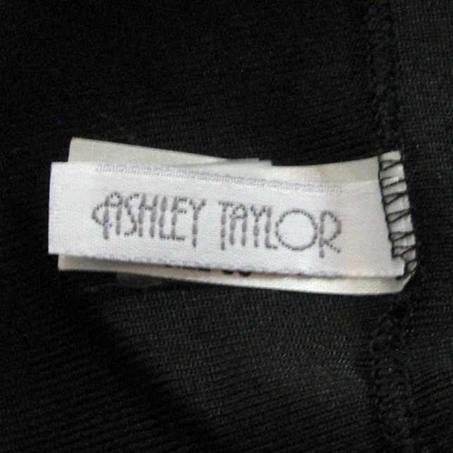 Vintage Ashley Taylor Full Slip Size 36 Sexy Black Lace Antron III Nylon USA