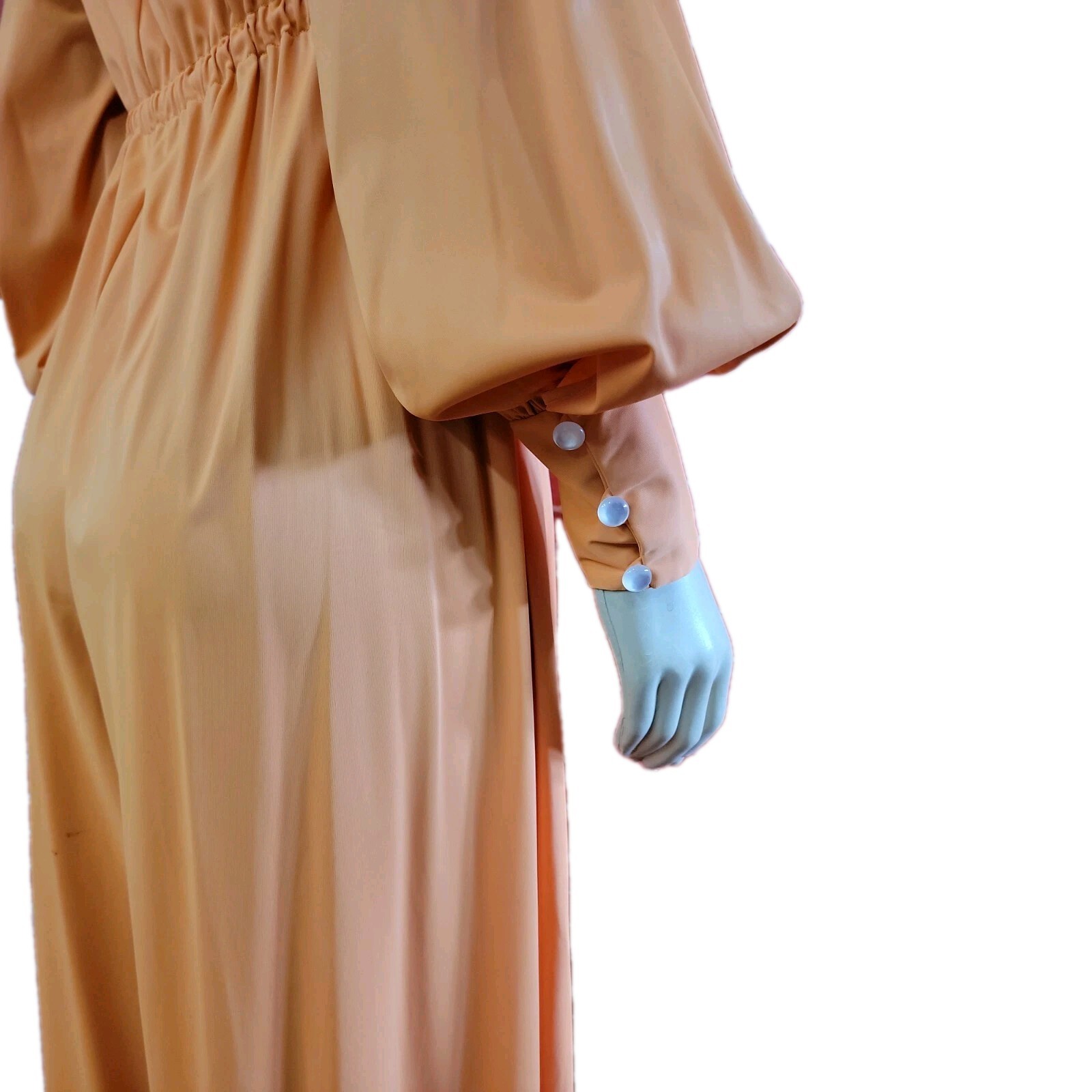 Vanity Fair, Peignoir Vintage Lingerie UNIQUE STYLE Jumpsuit Orange Sz 12 #CB4