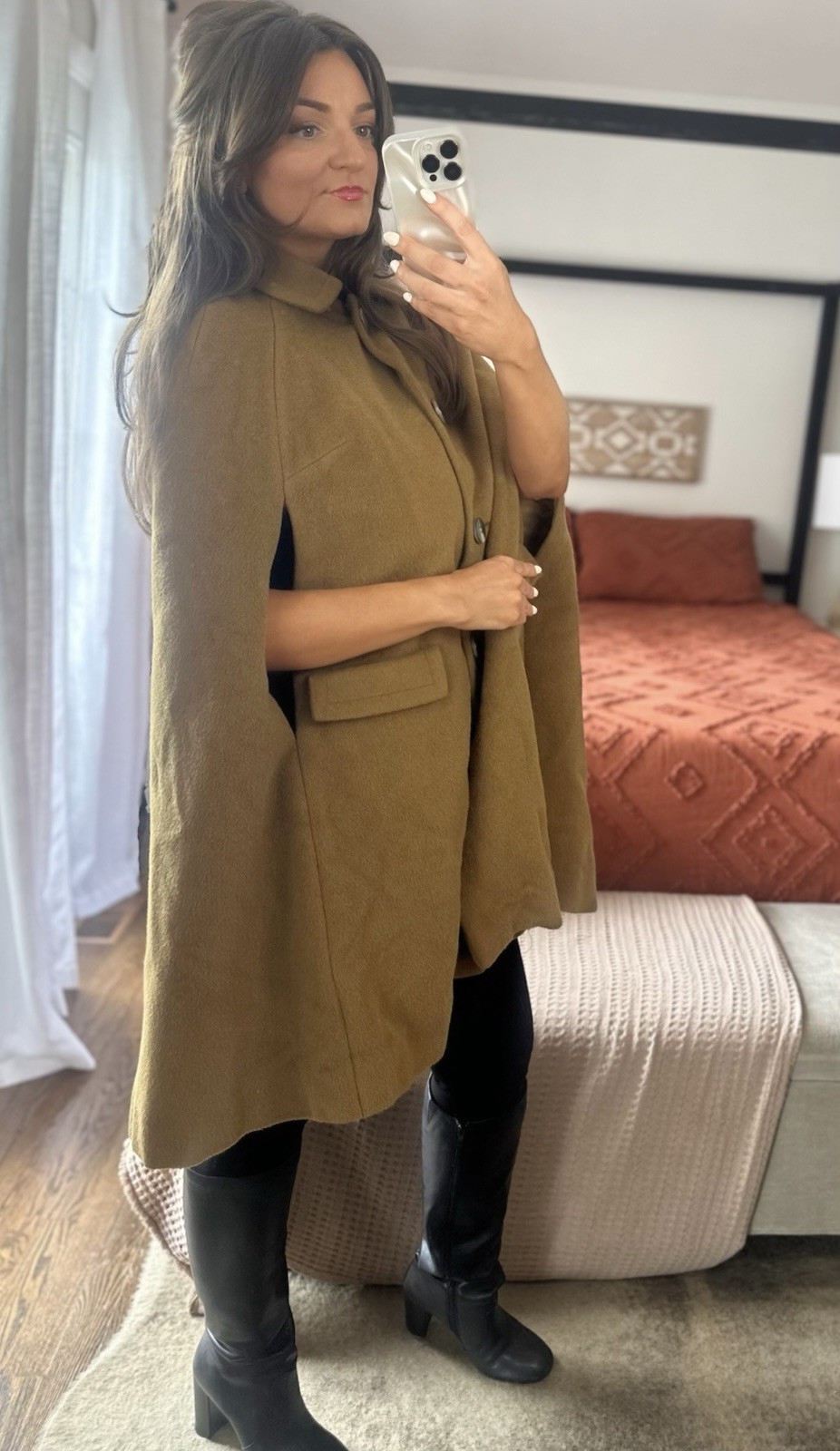 Vintage 60’s Lord & Taylor Sports & Country Brown Wool Cape Coat