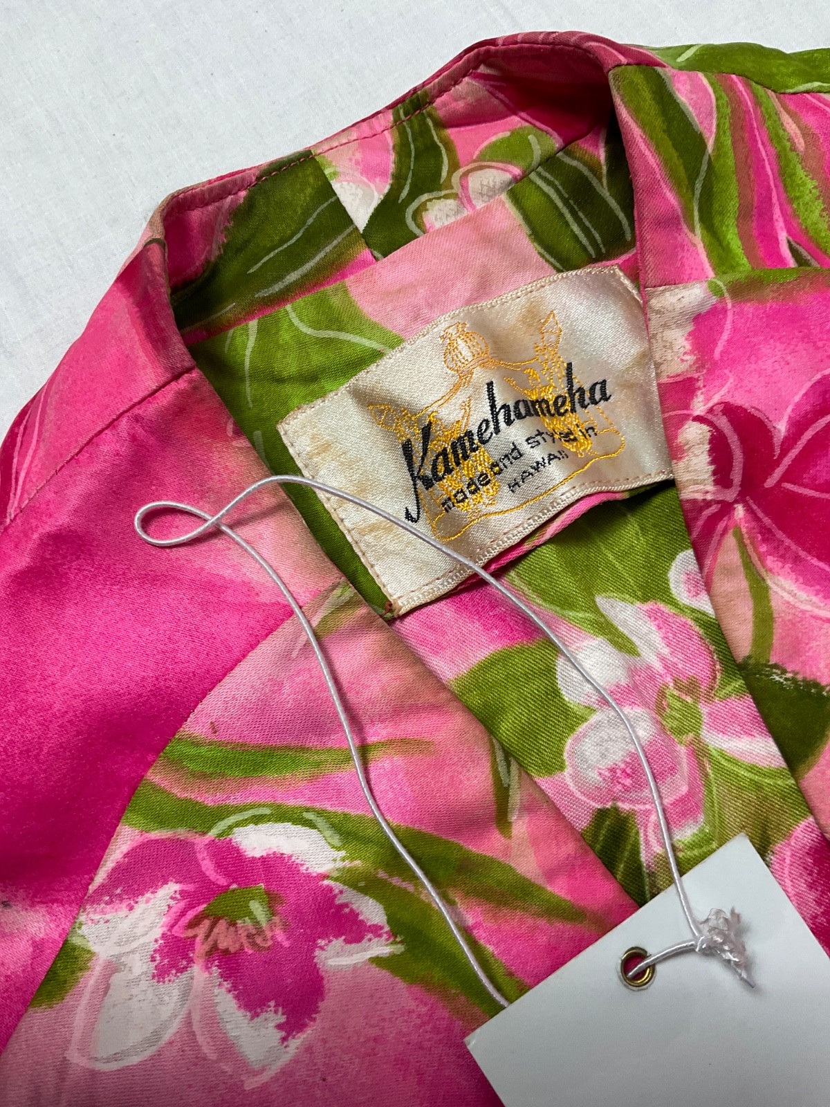 Vintage Kamehameha Hawaiian Flower Pocket Dress 1960 Mid century Made in Hawaii