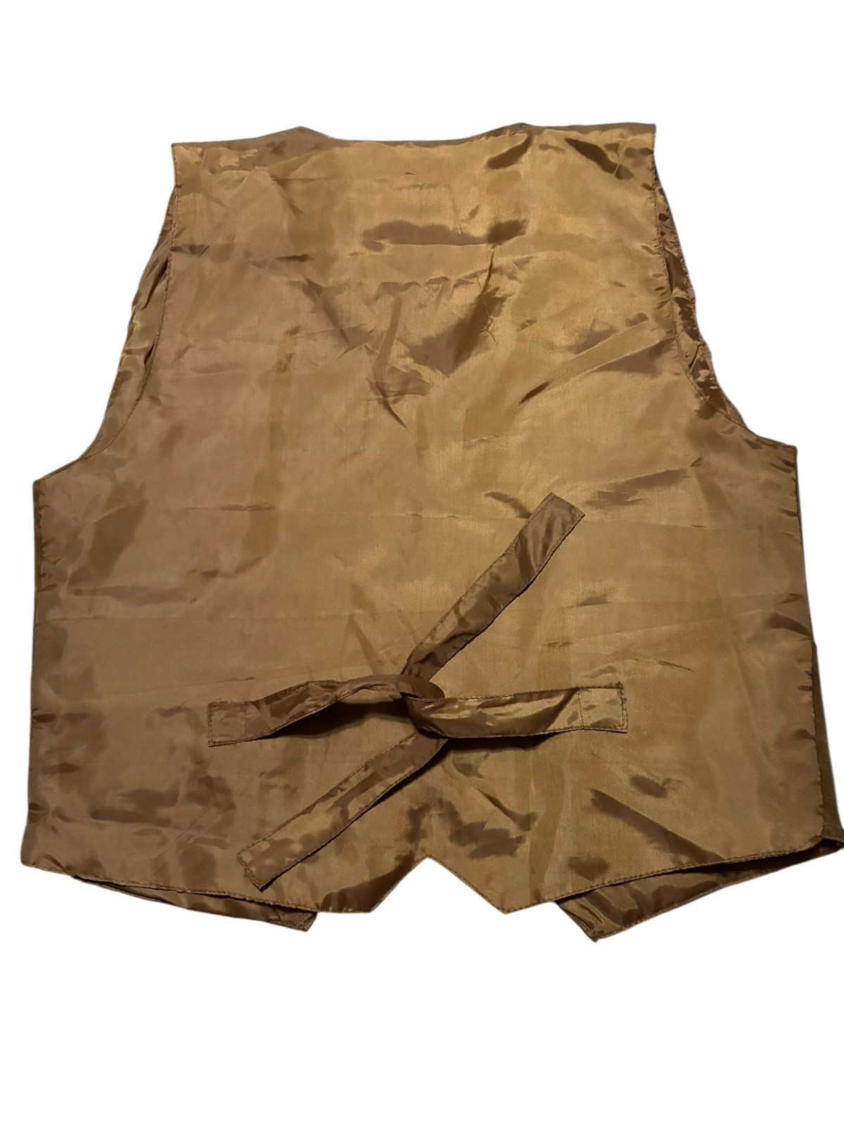 Learsi Vintage Brown Leather Vest, Size medium