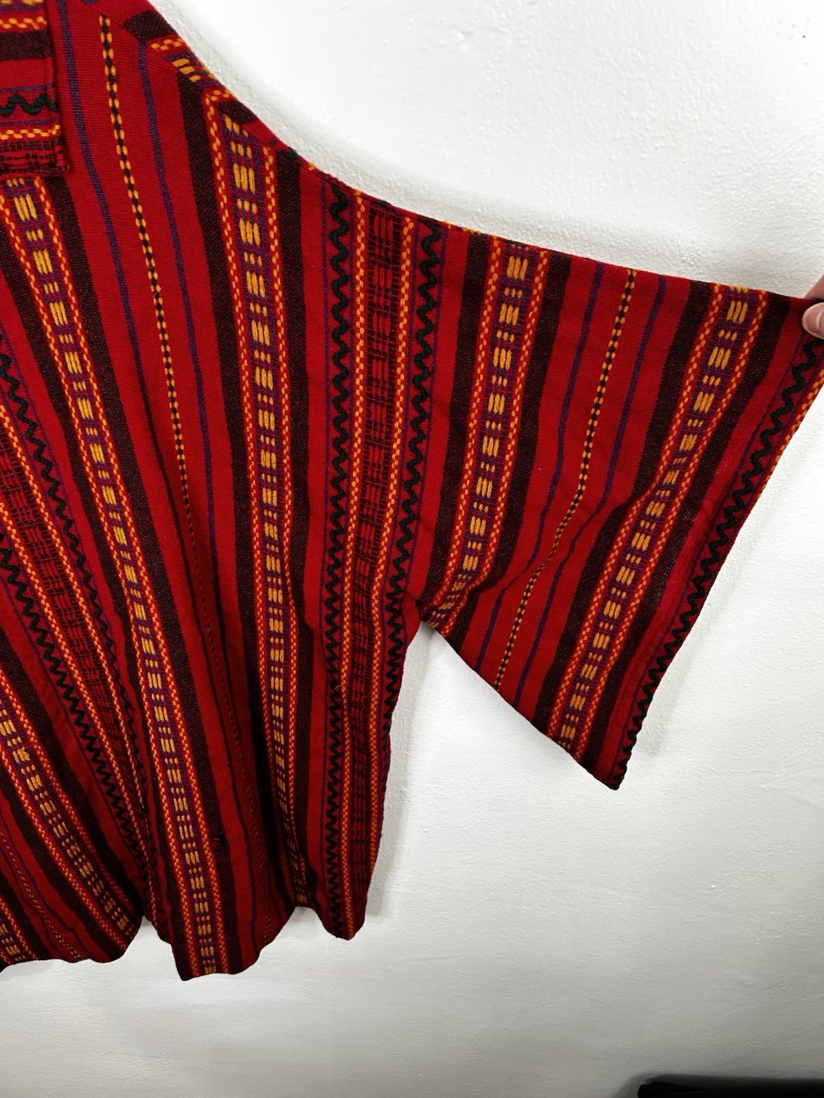 Vintage Rare 70s Wool rich Aztec Boho Ponchos Virgin Wool 30×29