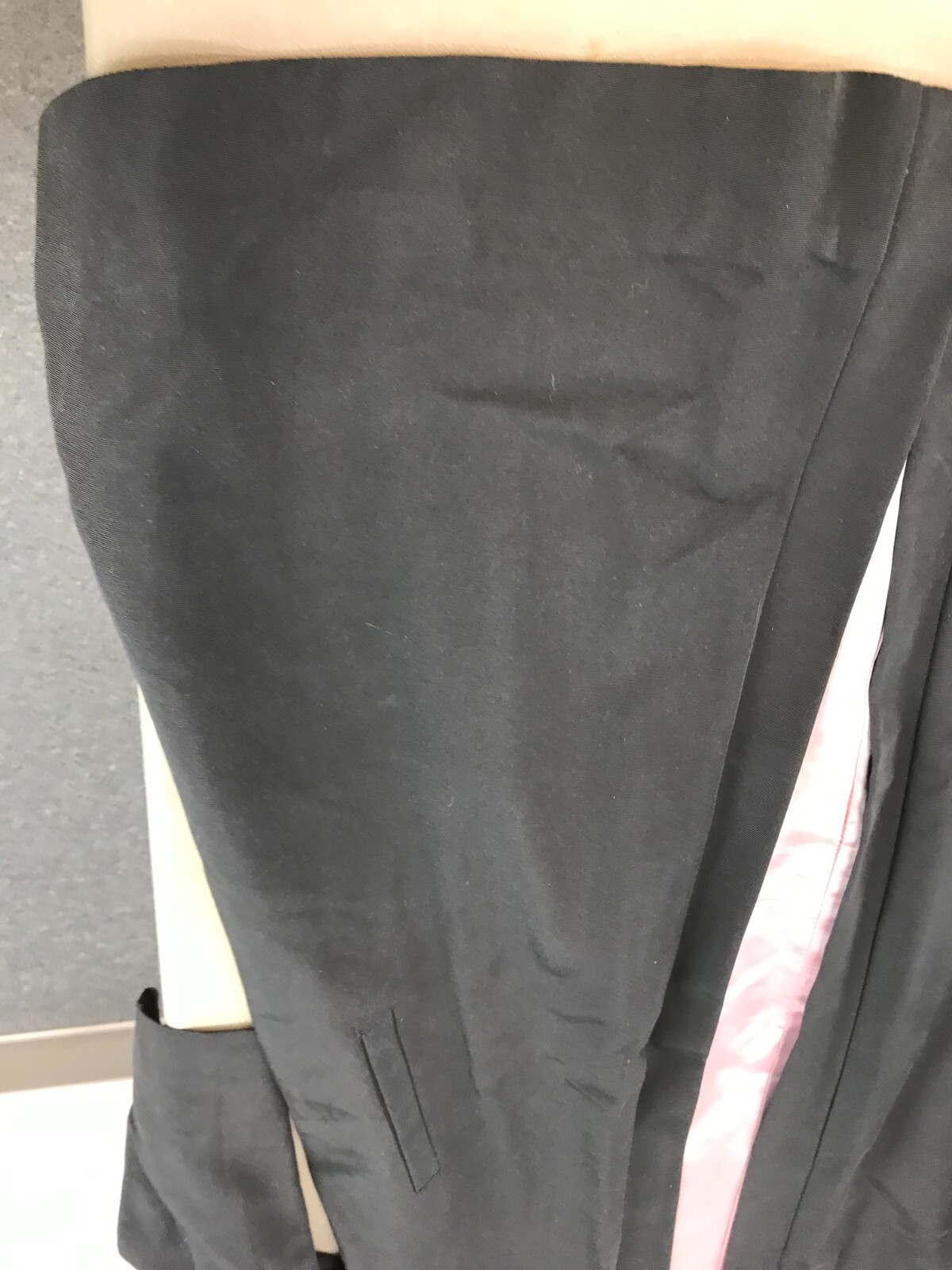 vintage Blue Black Coat Wrap (No Buttons) Size Small – Medium 24″ wide 39″ long