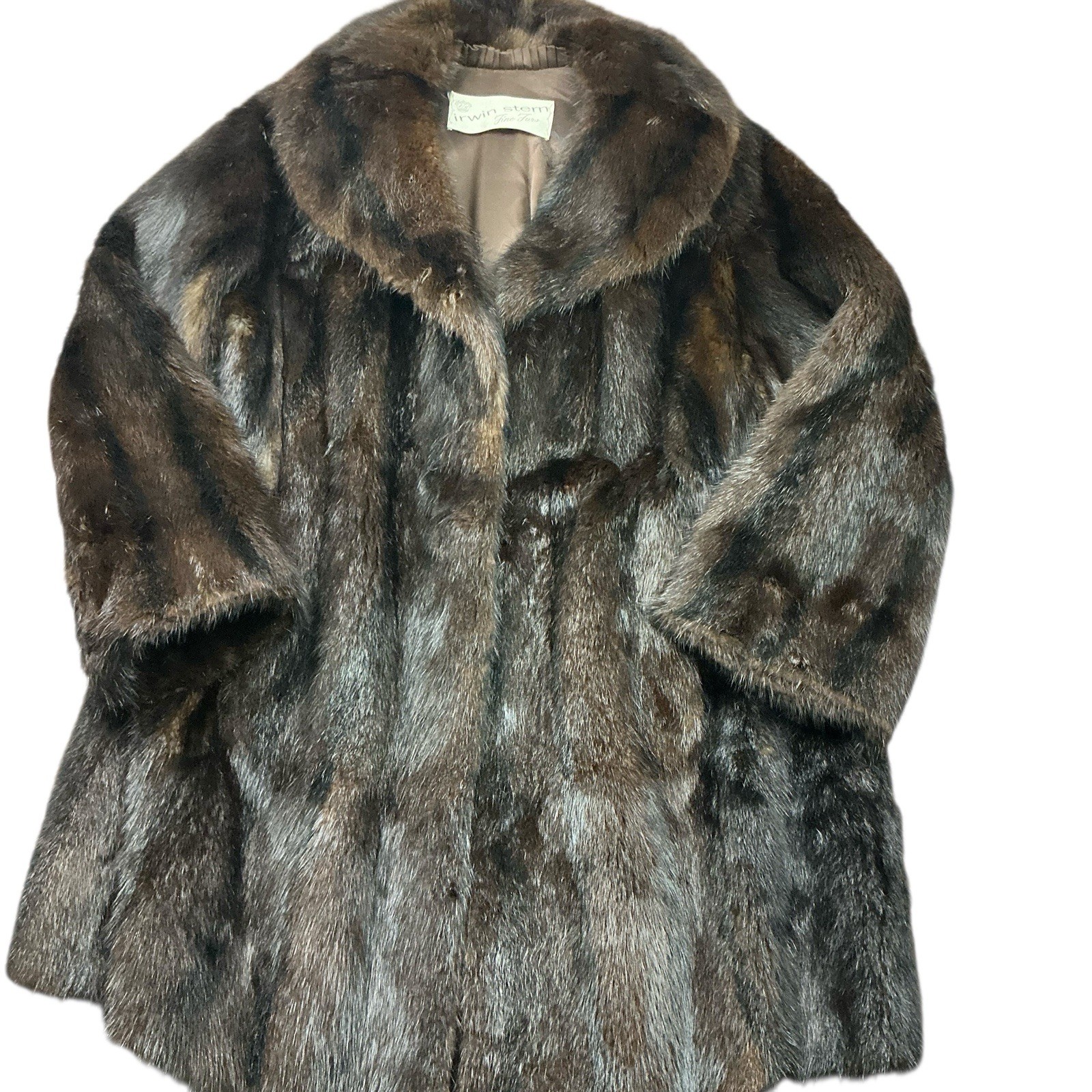 Vintage 1950s gorgeous chocolate, brown mink coat fully lined size M/L