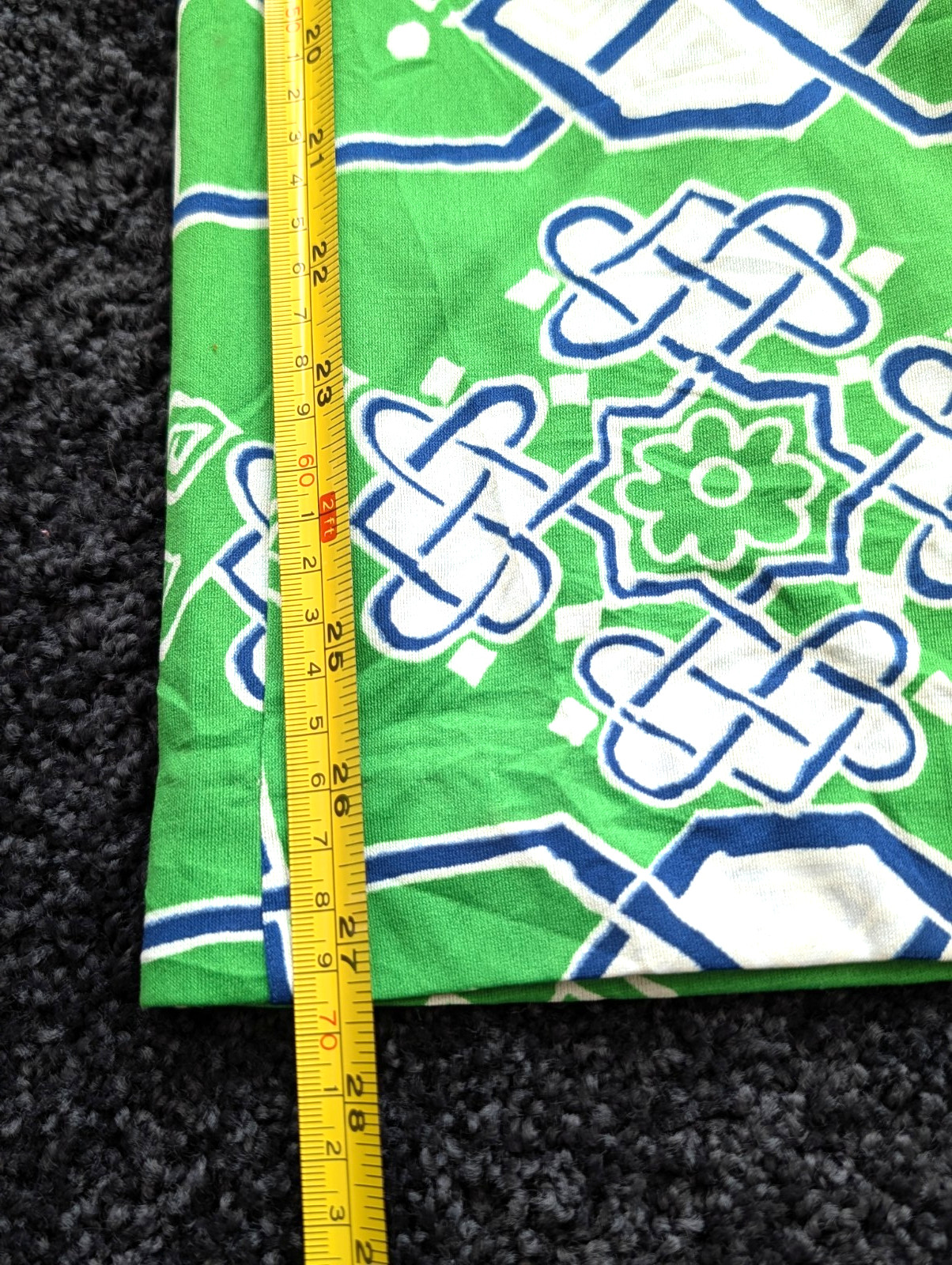 Vintage Nylon Palazzo Lounge Pajama Pants Elastic Waist Lingerie Green Blue M/L